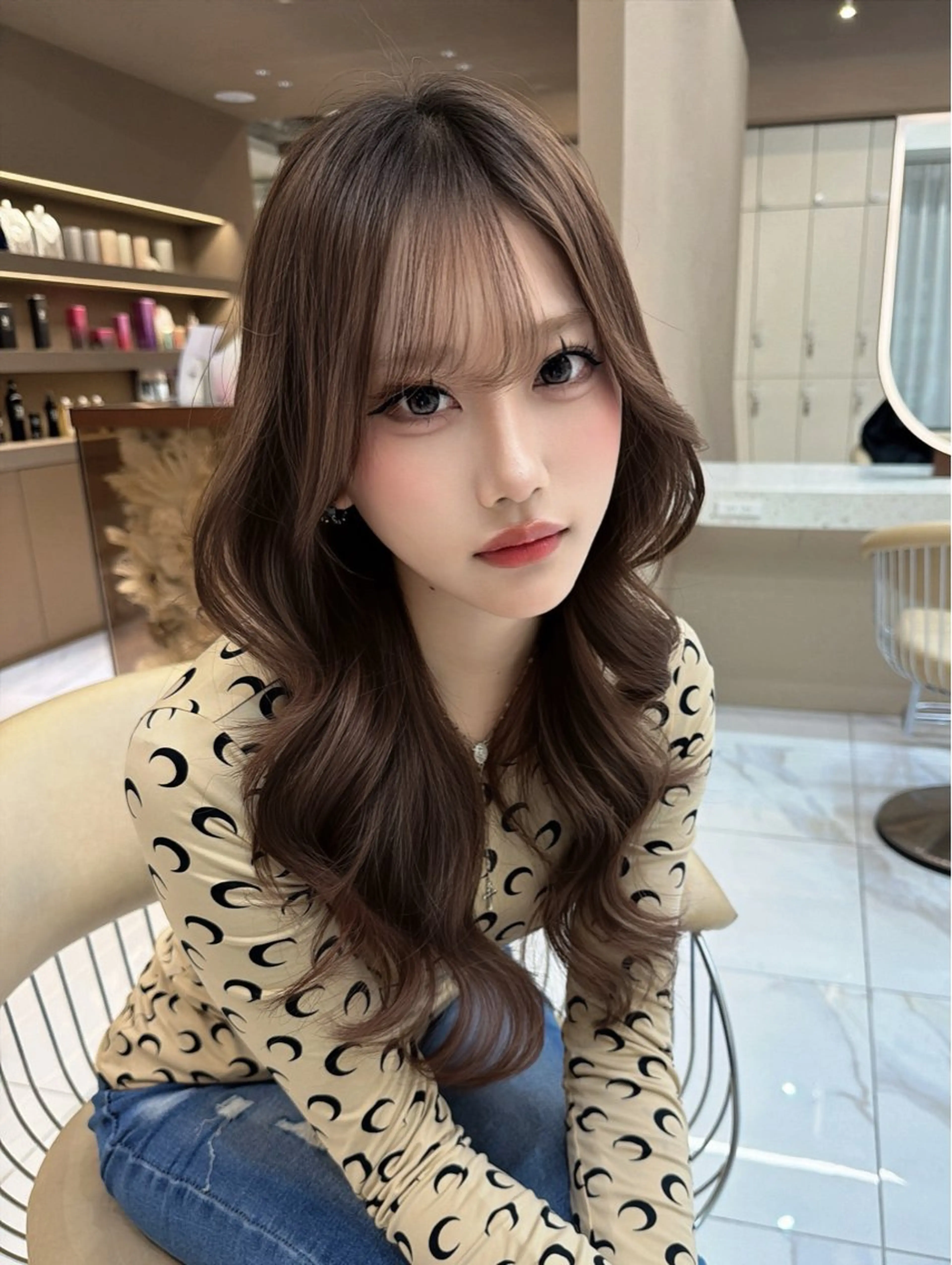 【学生限定🎀】最高峰ケア🌟重く見えないけどまとまる💖ロンググラカット+透明感カラー+プレミア髪質改善トリートメントの写真