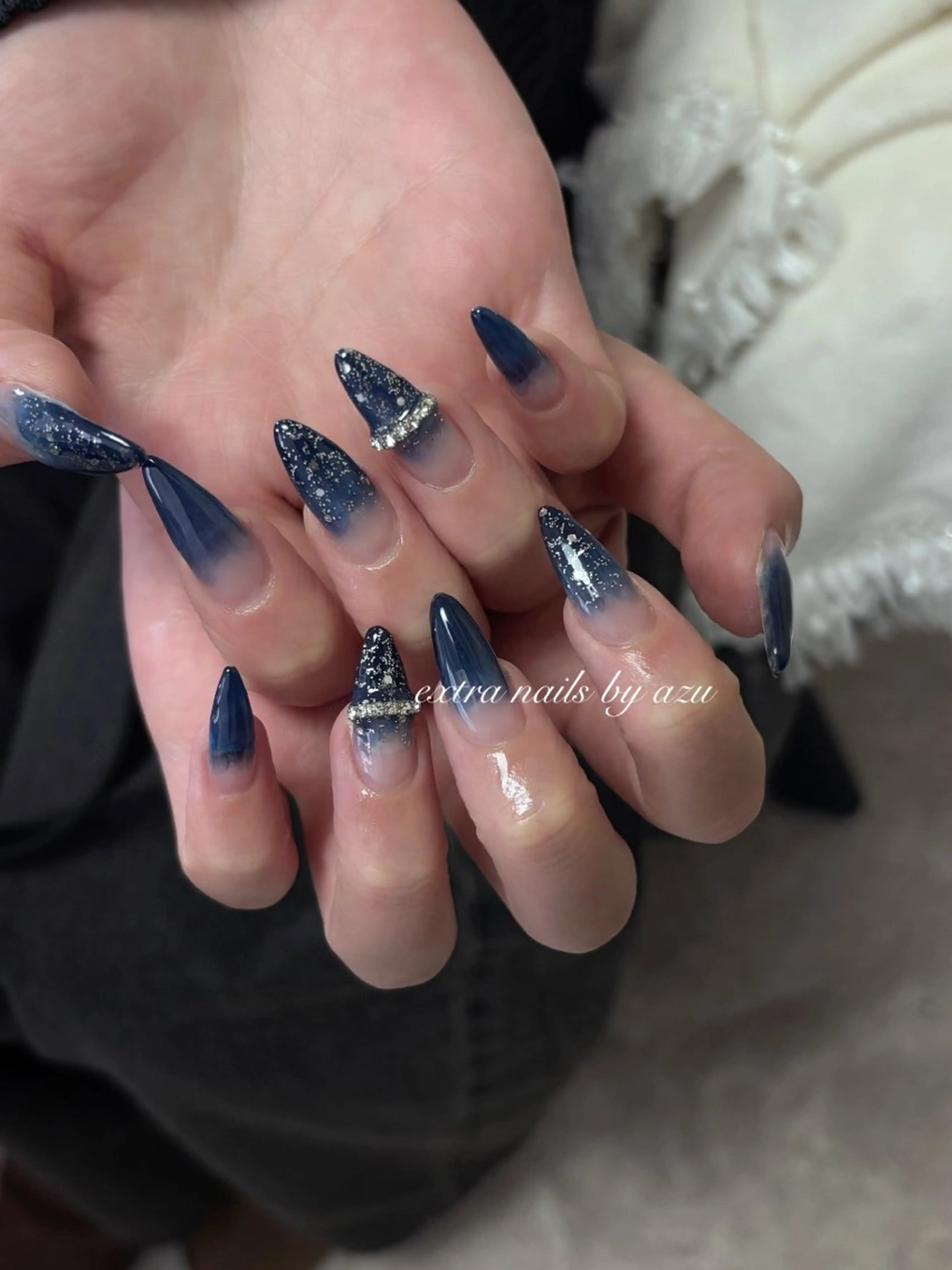 ネイル ラメ(グリッター) ハンドネイル extranails ／lemellaのネイルデザイン