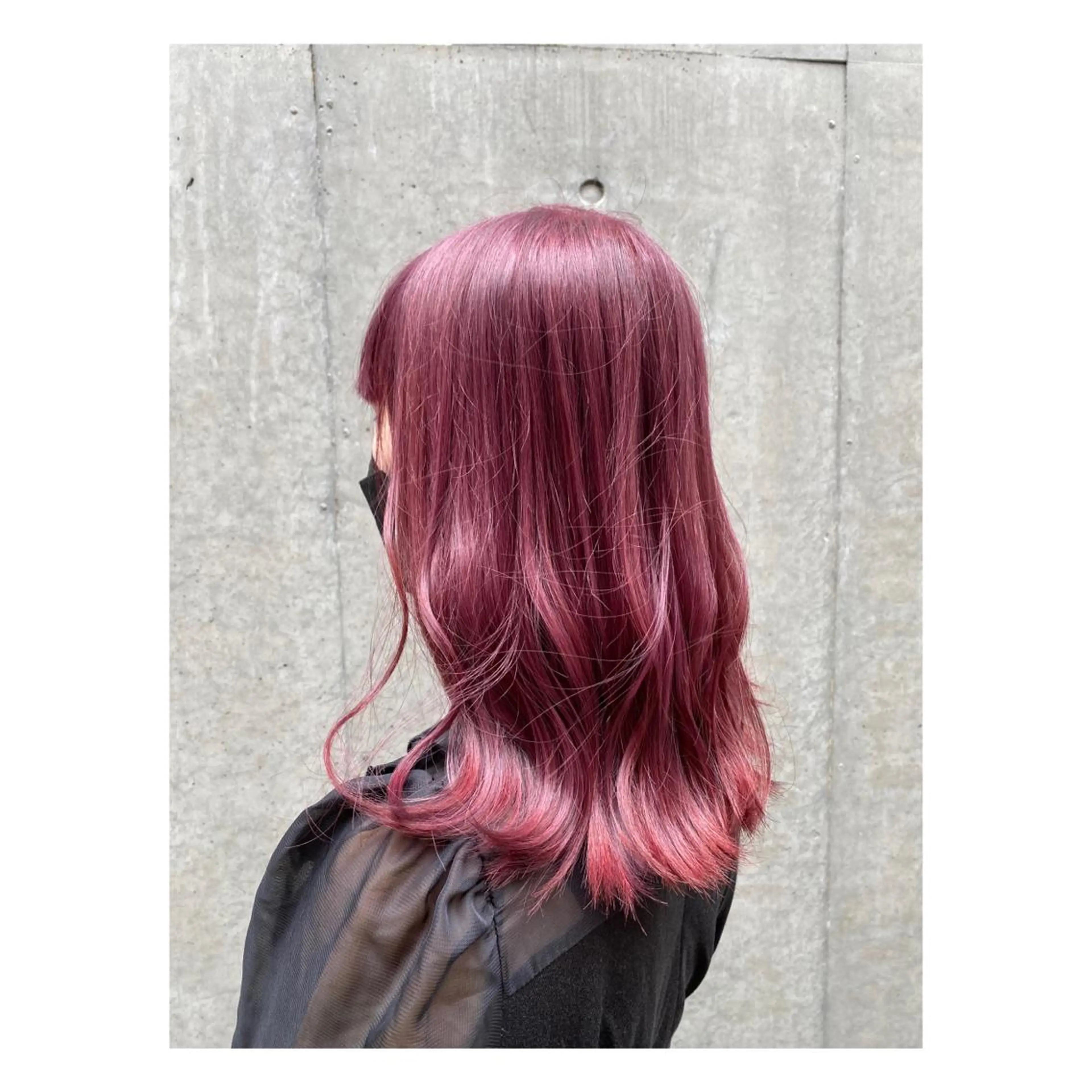 セミロング カラー ヘアカラー 菊池大一 溝の口パーマのヘアスタイル