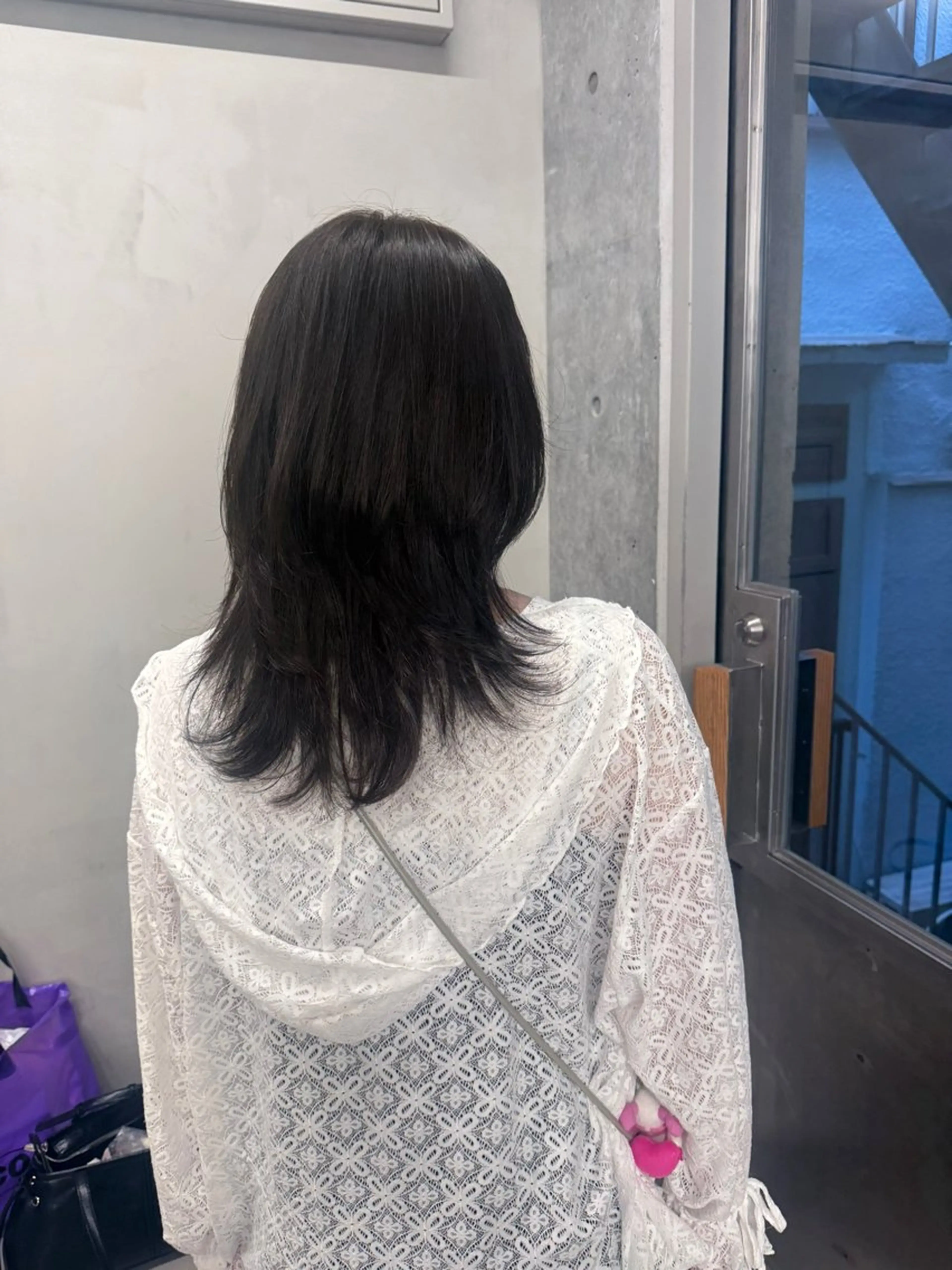 ロング カラー ロングレイヤー アッシュ ベージュカラー ブリーチ 透明感カラー カット ヘアカラー トリートメント 誰より丁寧なカット/ 小林輝/レイヤーのヘアスタイル