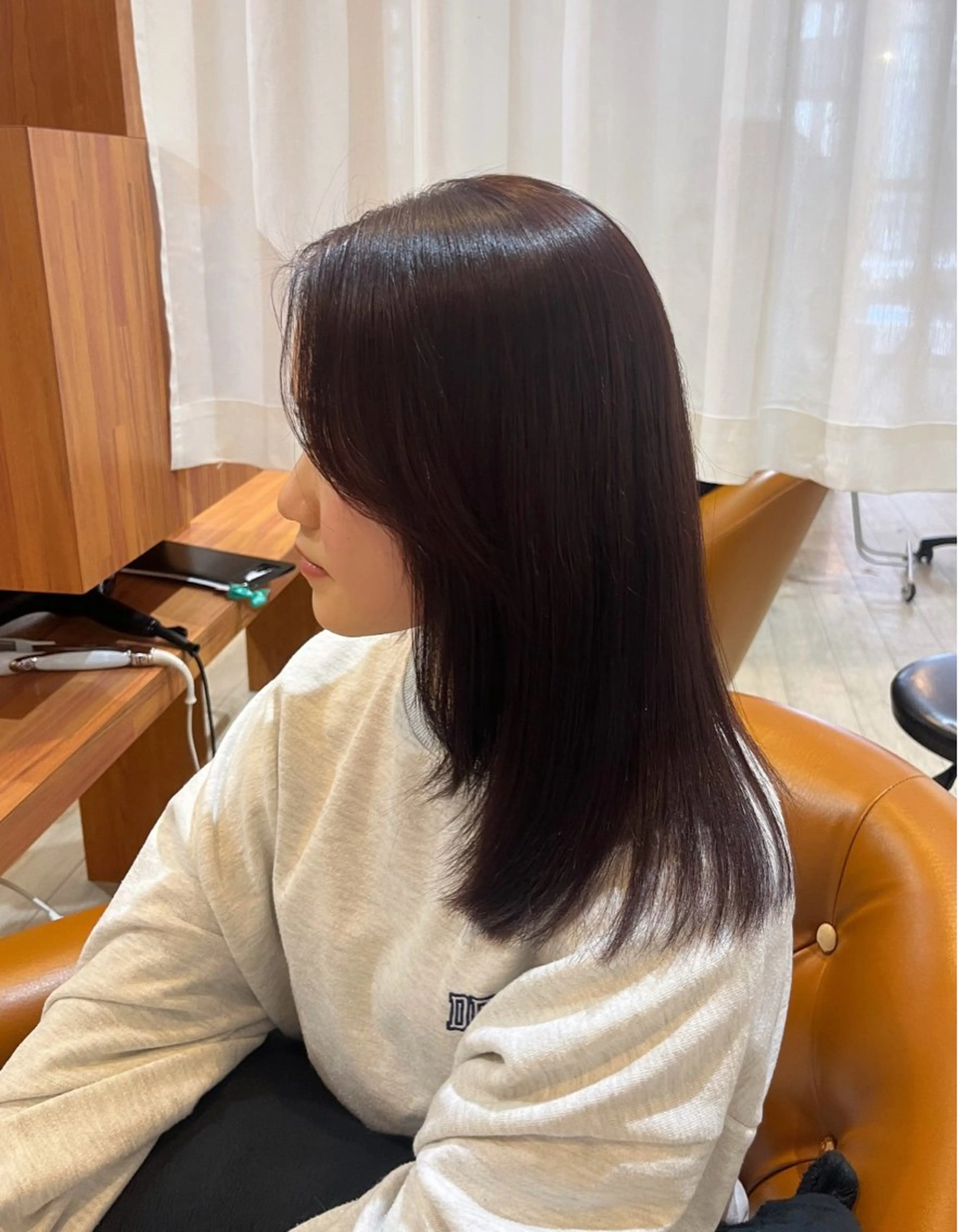 セミロング カラー ブラウンカラー カシス misaki/透明感 カラー/尼崎美容室のヘアスタイル