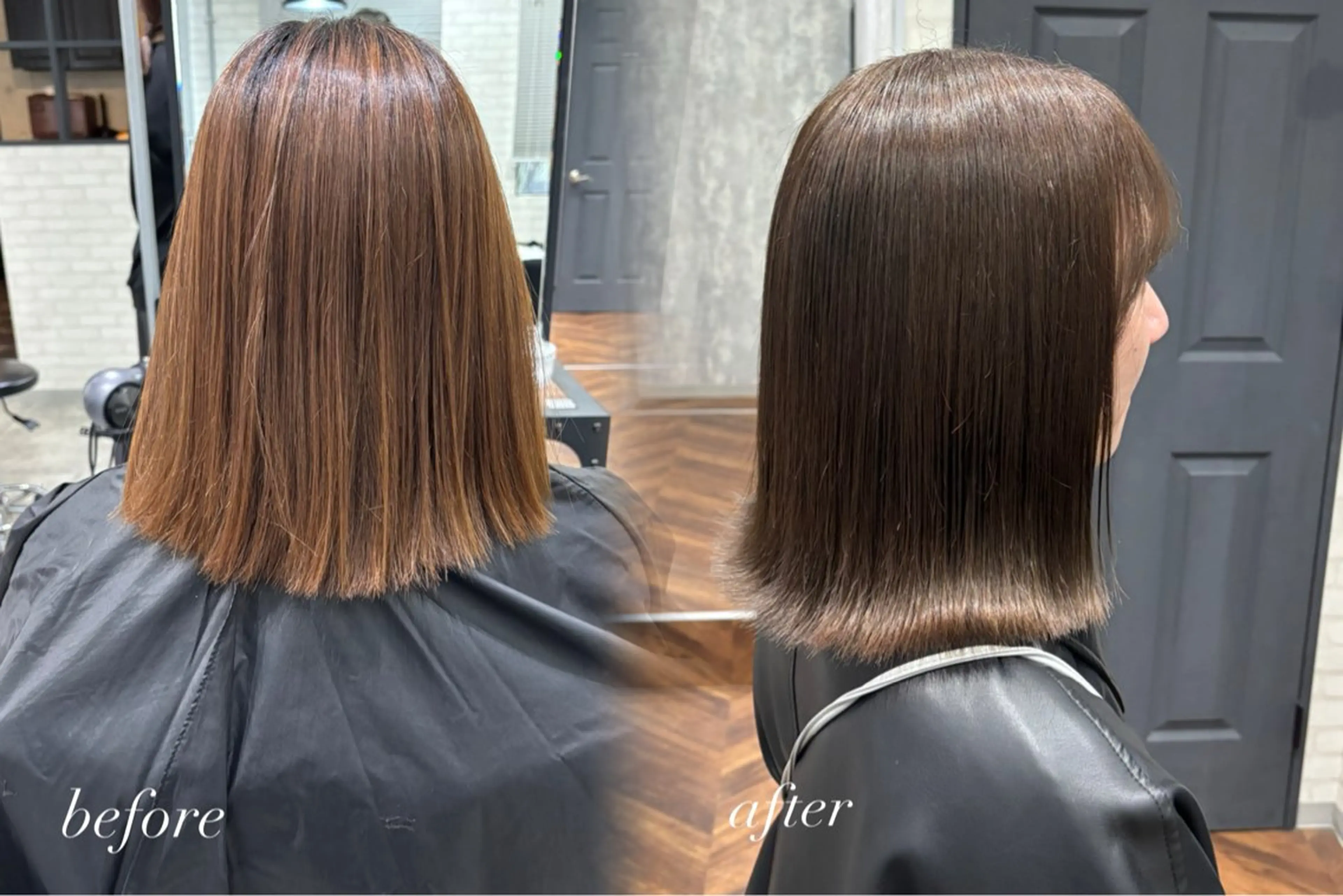 ミディアム カラー ヘアアレンジ ヘアカラー トリートメント kei/透明感カラー /ベージュ/インナーのヘアスタイル