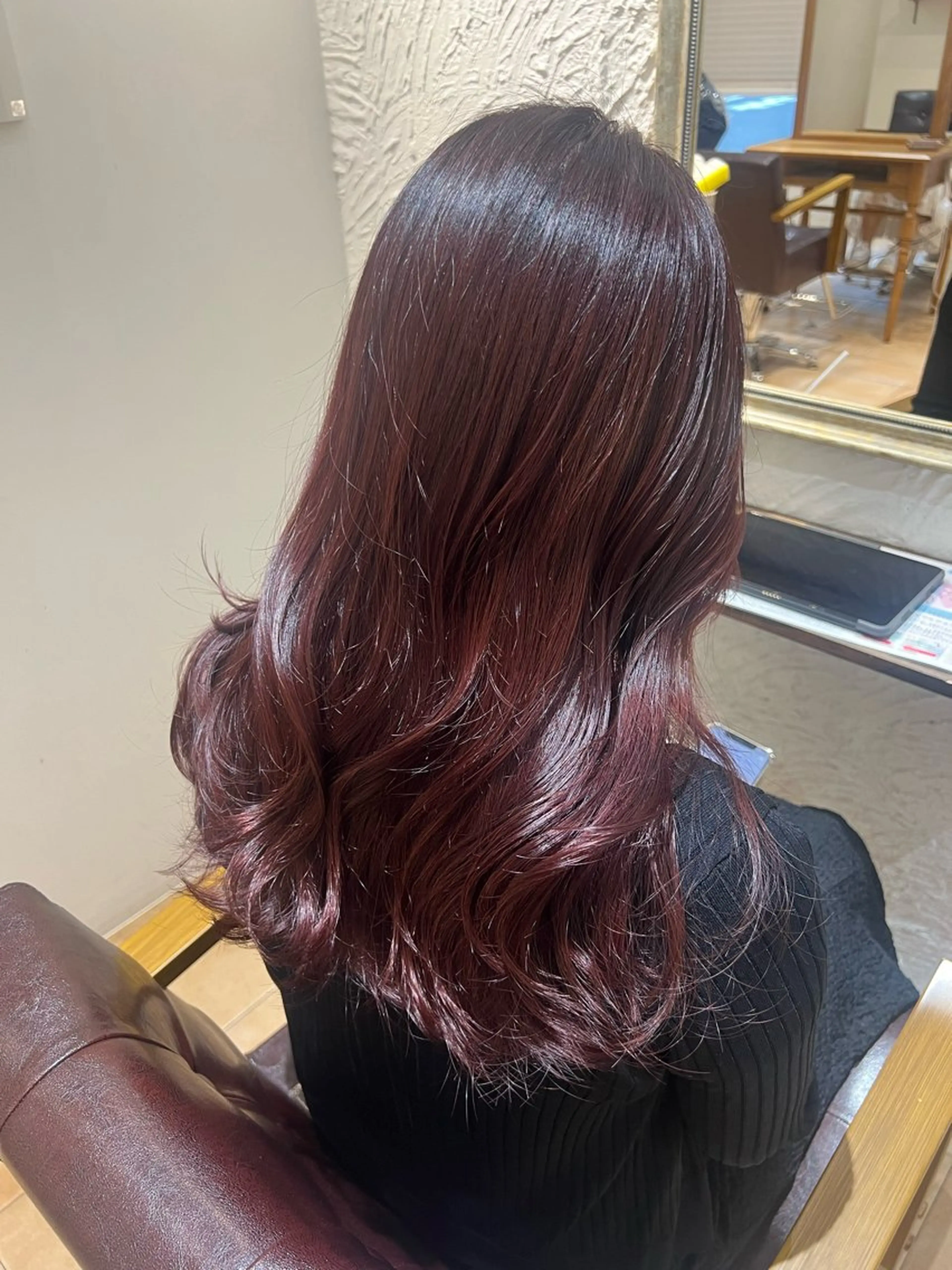 セミロング カラー 🥀韓国ヘア🥀 宮津真菜のヘアスタイル