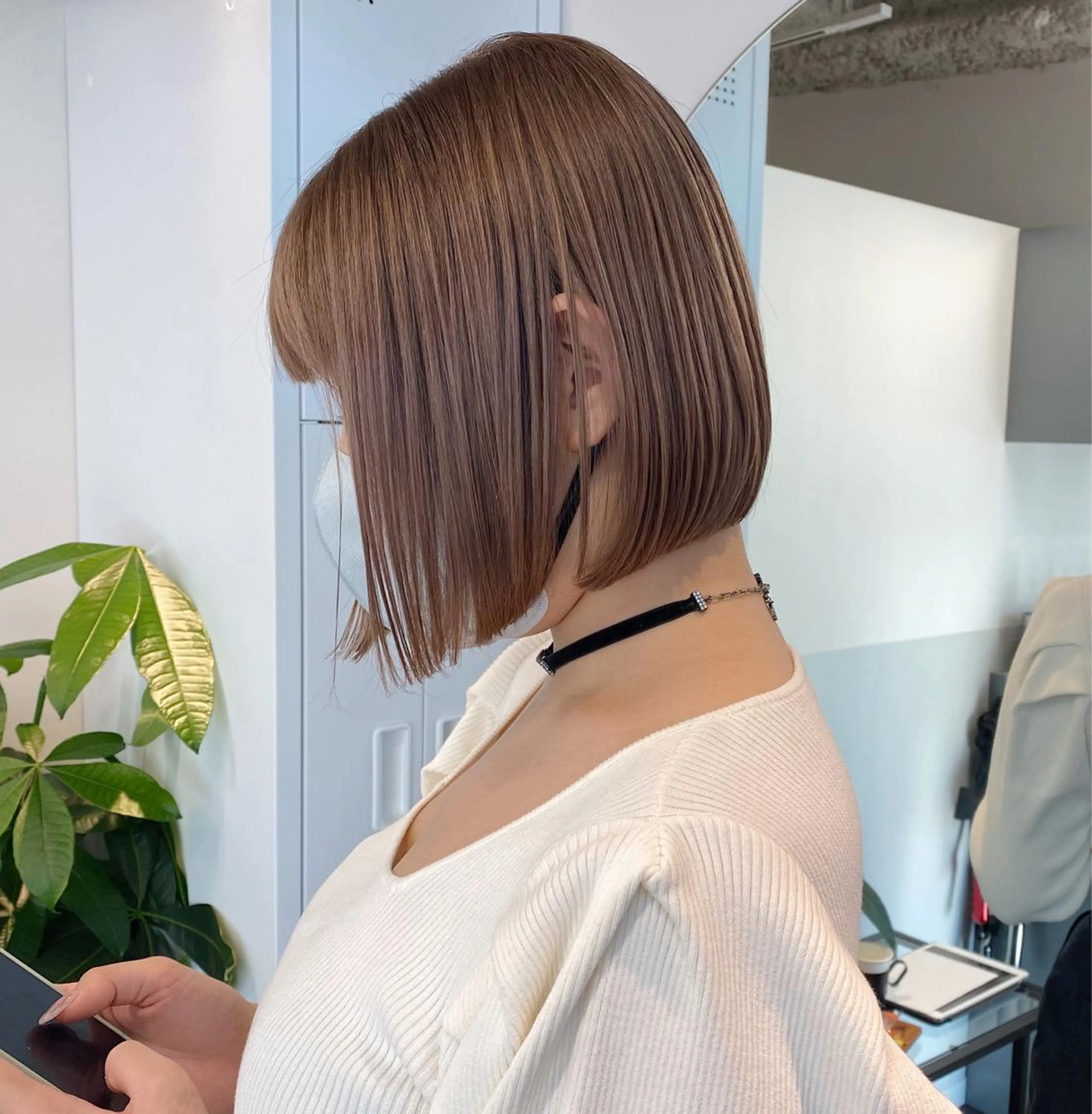 ショート カラー ヘアアレンジ ブリーチなしカラー/ 髪質改善/寺門束のヘアスタイル