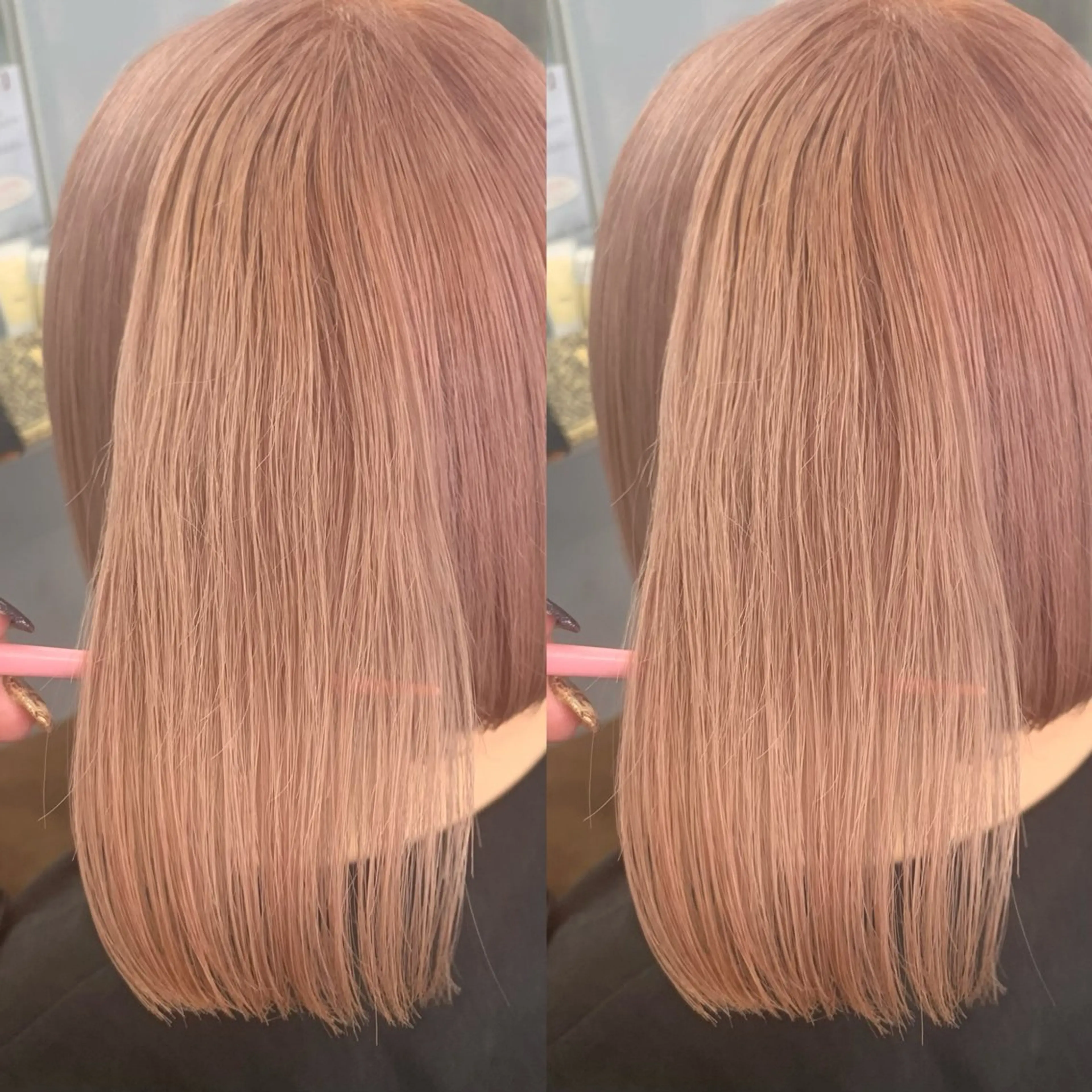 ミディアム カット ヘアカラー ブリーチ無しカラー✨ 美鈴のヘアスタイル