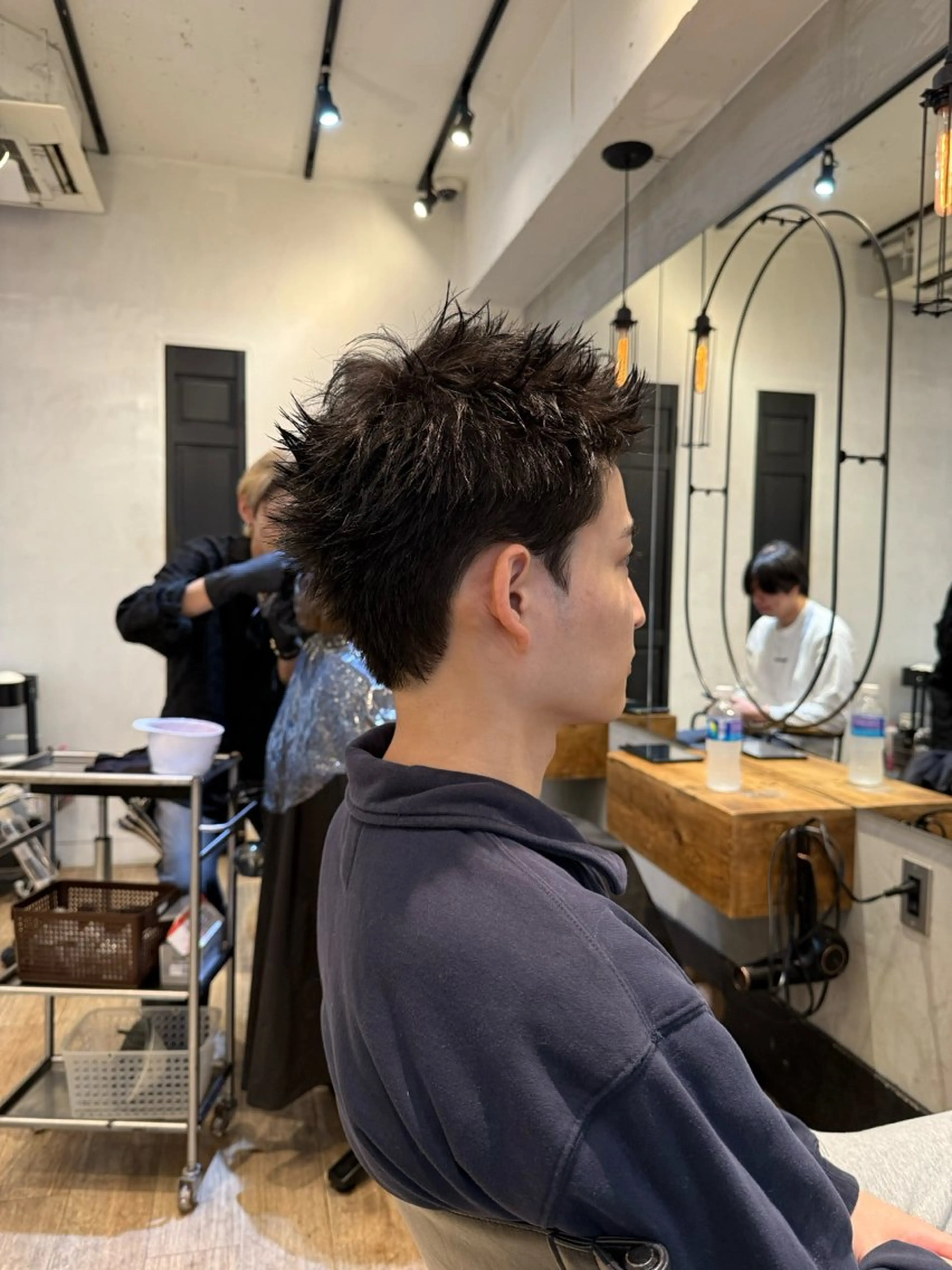 ショート カラー パーマ メンズ スパイキーショート ショートヘア 吉岡 幸之進のヘアスタイル