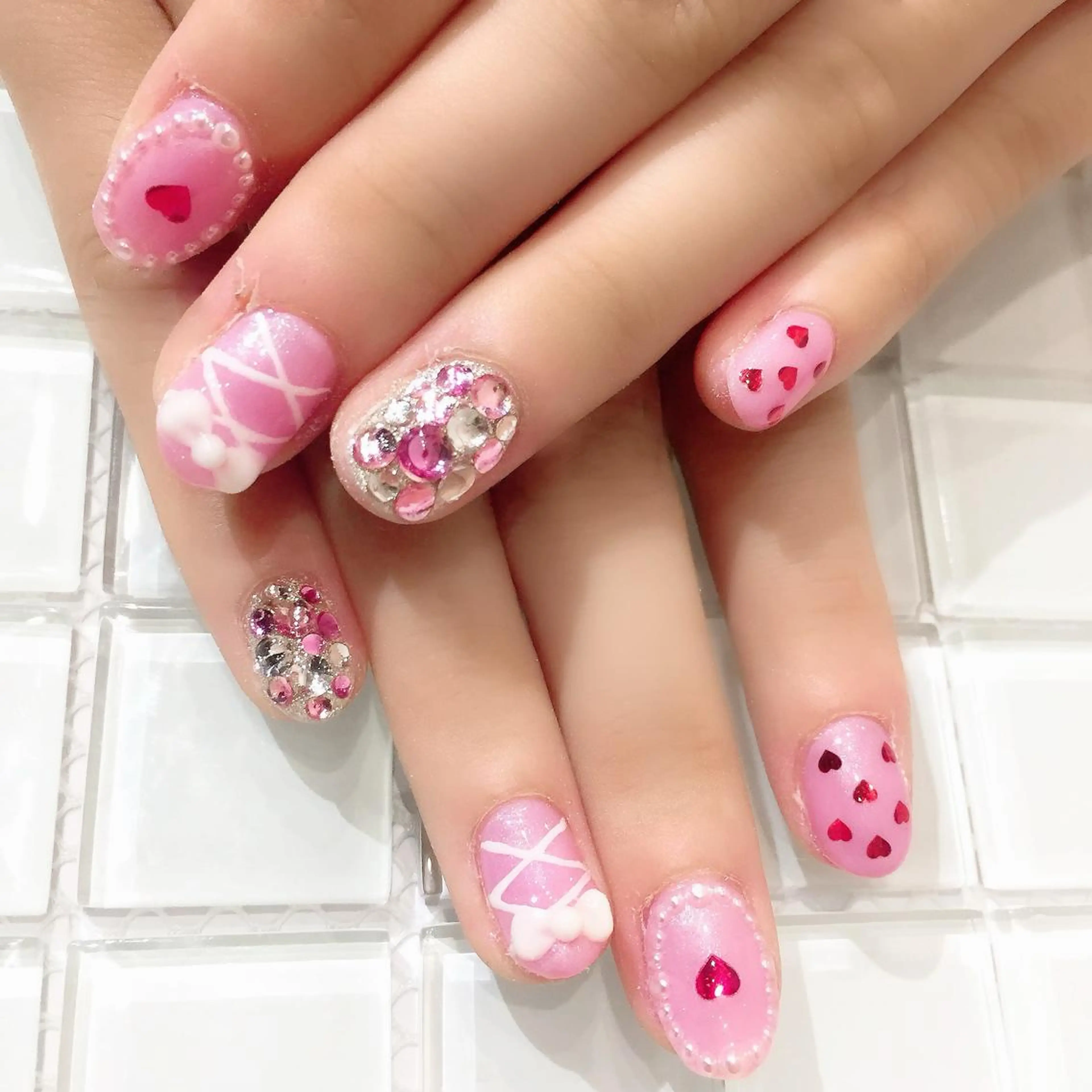 ネイル ピンク SASAKI NOZOMIのネイルデザイン