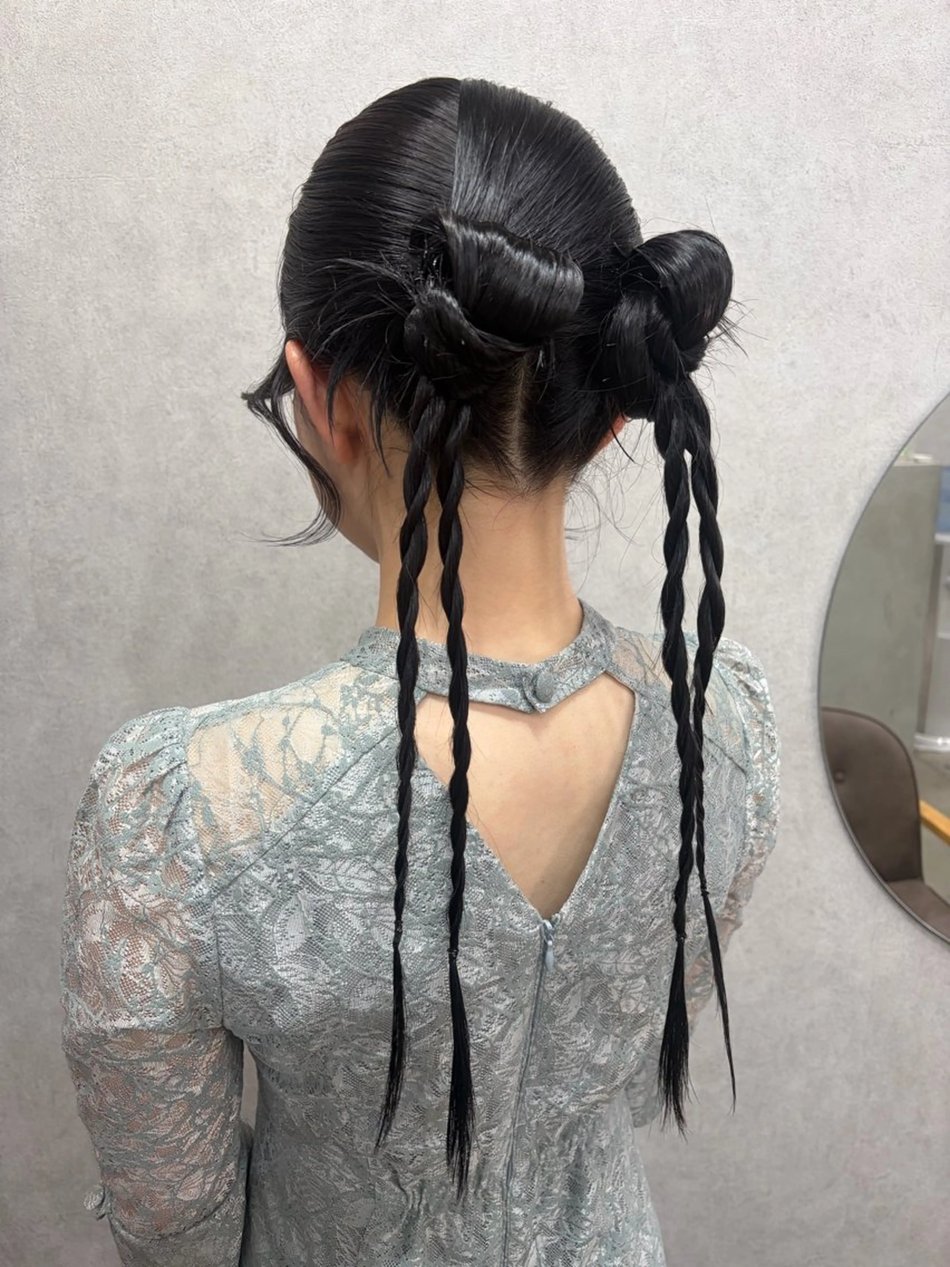 ロング ヘアセット maya レイヤーカットのヘアスタイル