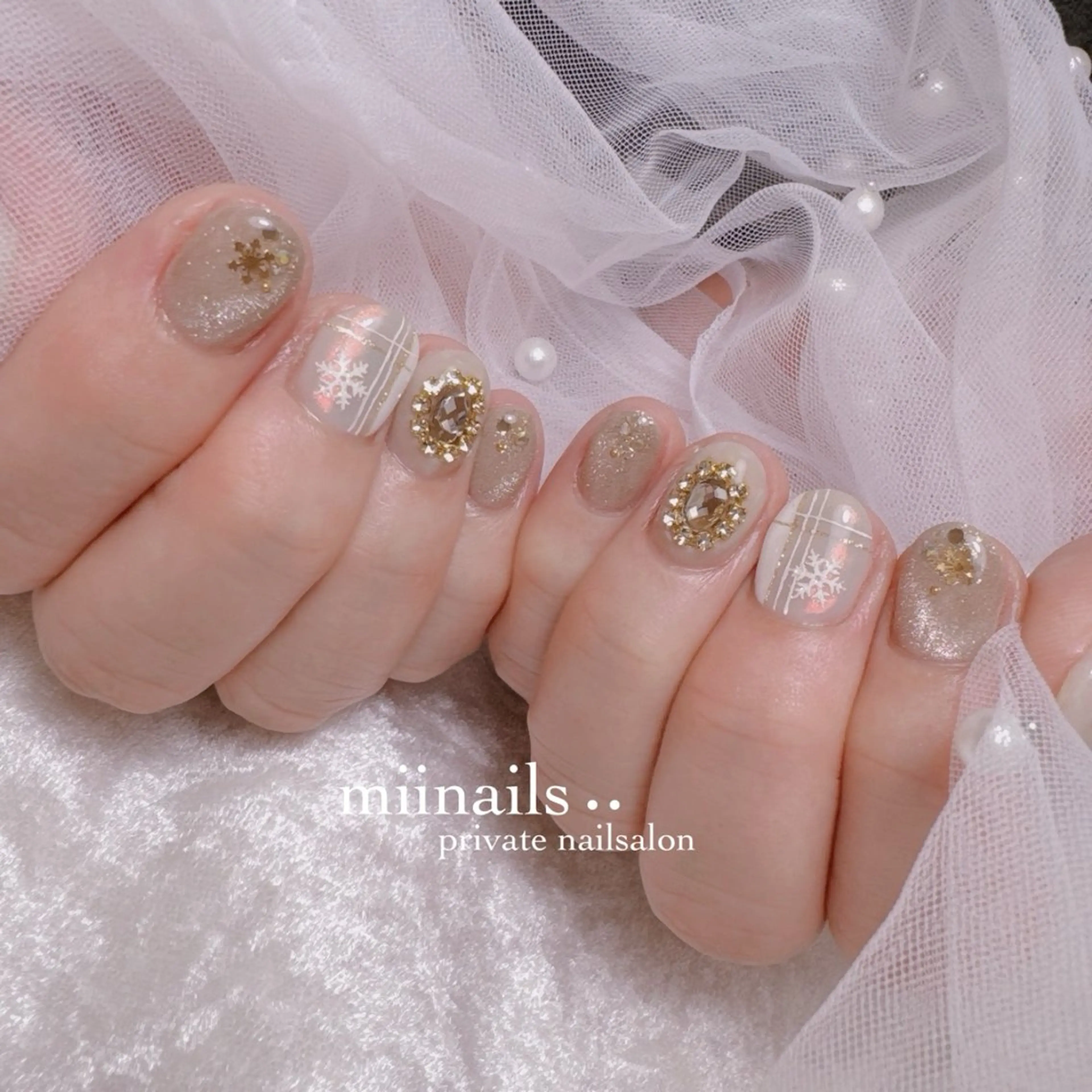 ネイル 韓国ネイル ワンホンネイル ハンドネイル nailsalon miinailsのネイルデザイン