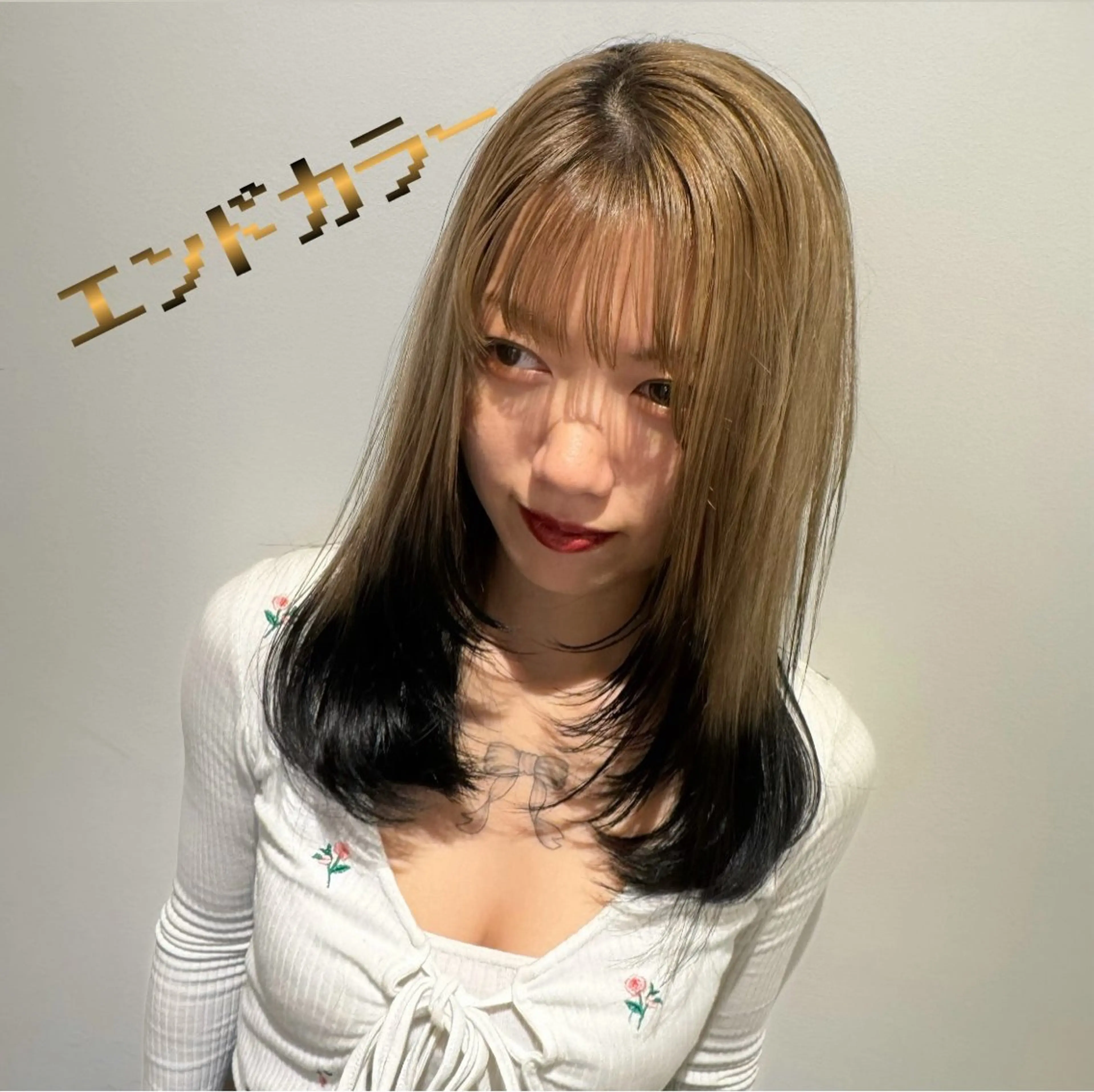 セミロング カラー 黒髪 ブリーチ カット ヘアカラー トリートメント 横浜/韓国/レイヤー カット/ユイナ🎀のヘアスタイル