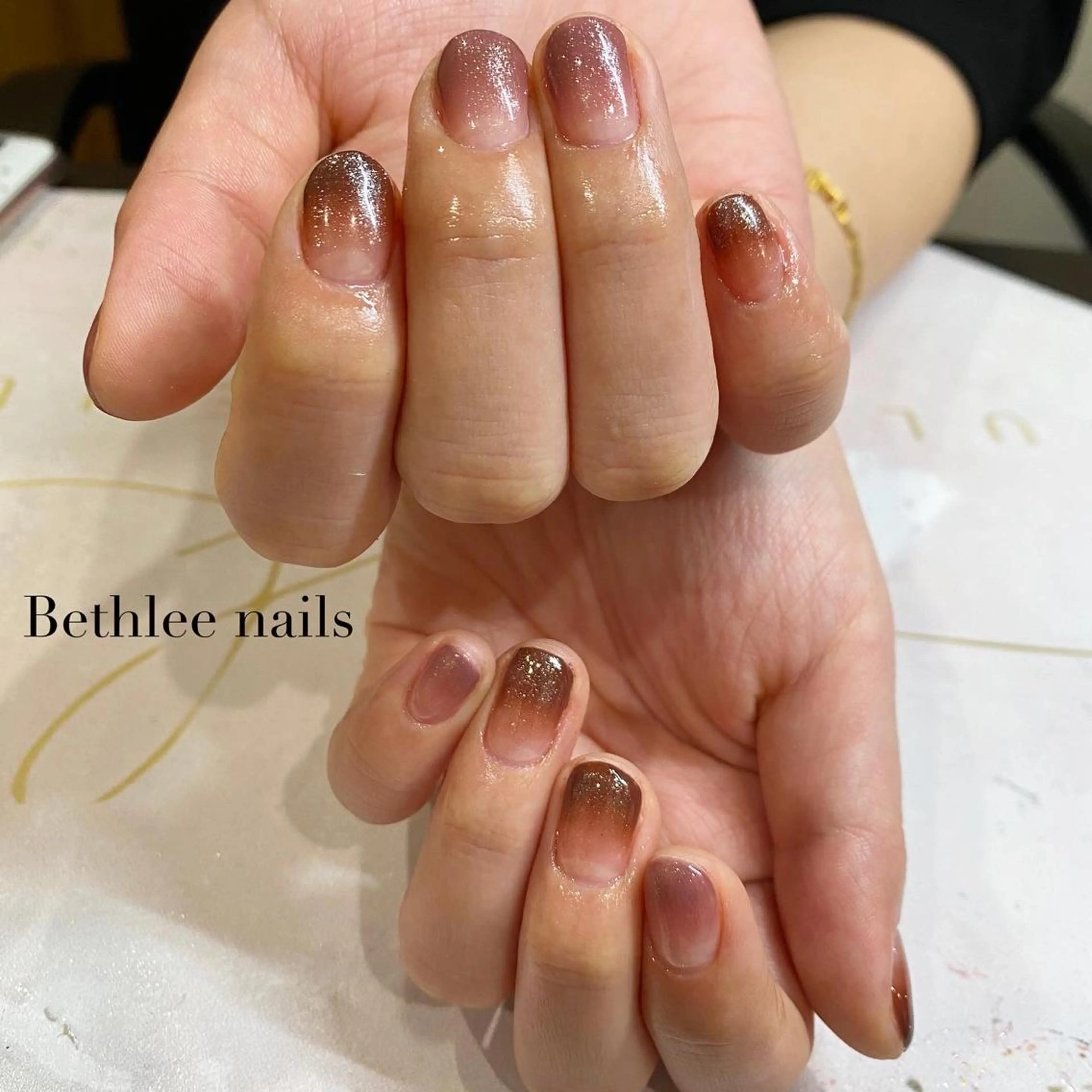 ネイル グラデーション ラメ(グリッター) ハンドネイル Bethlee nailsのネイルデザイン