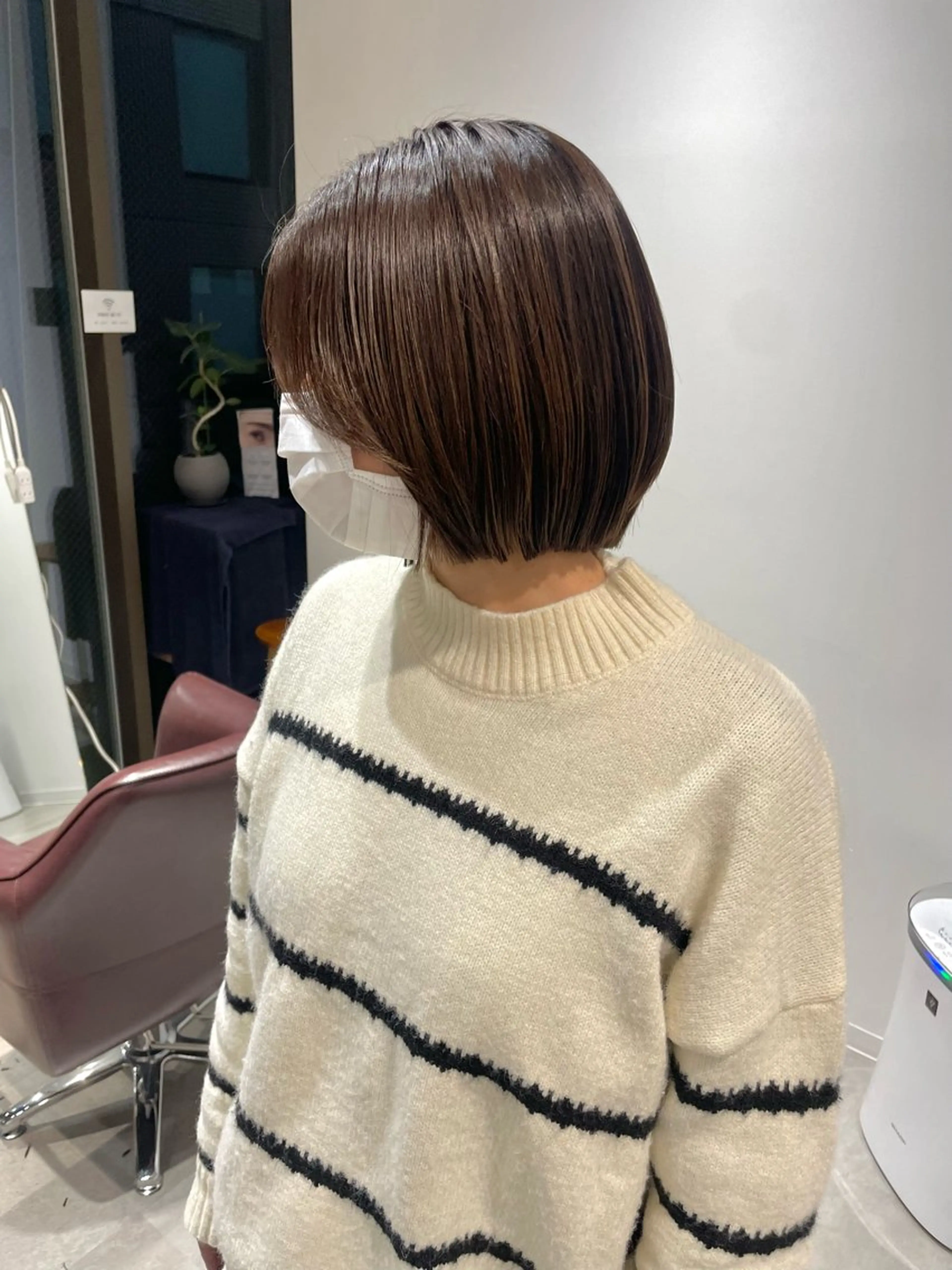 ミディアム ボブレイヤー ボブ レイヤーカット 石川玲菜/ 髪質改善ボブ/メンズのヘアスタイル