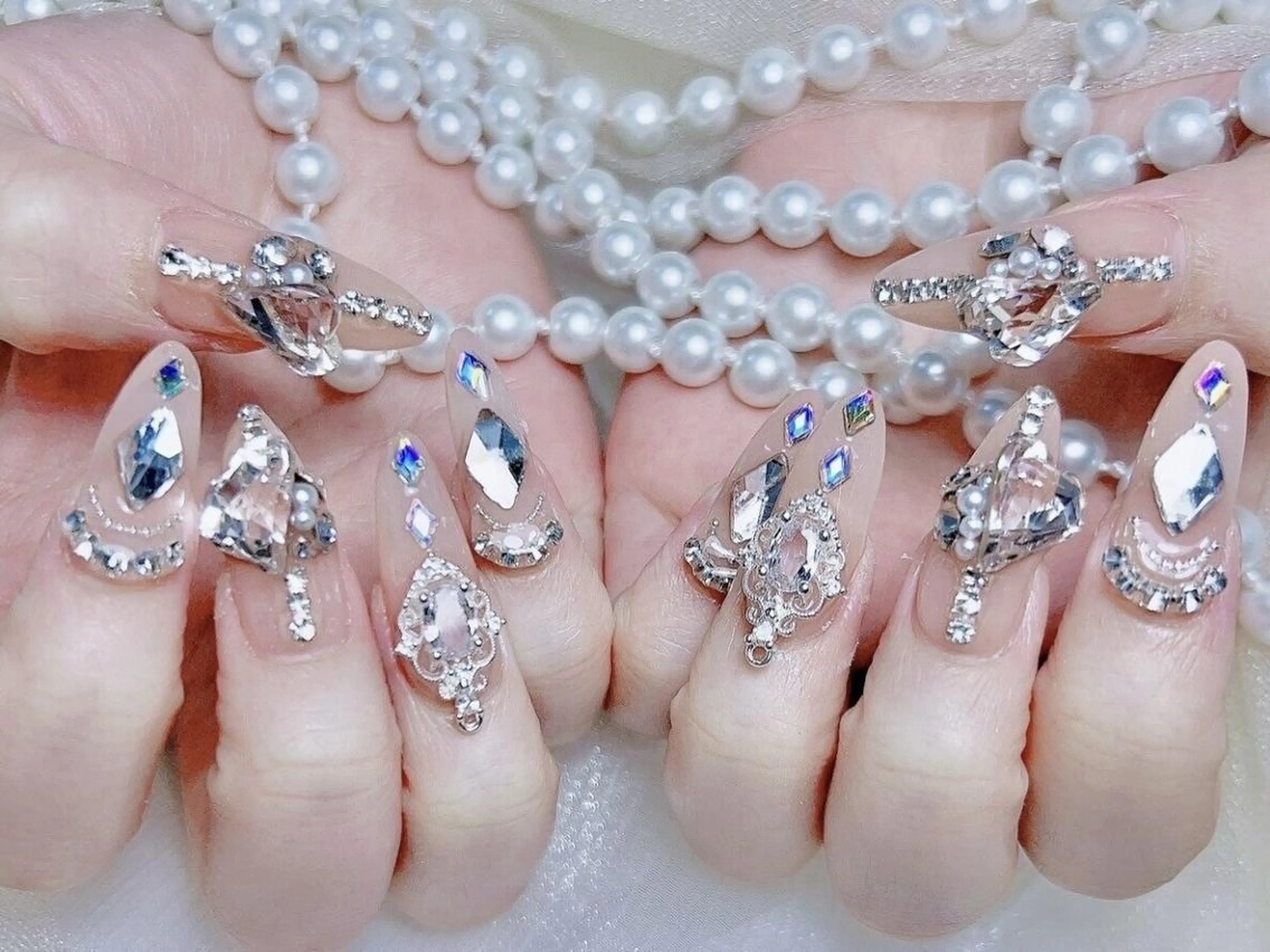 ☃️☃️スカルプ長さだし+持込デザイン18980(ゴテゴテデザイン）【初回ジェルオフ無料ケア込み】の写真