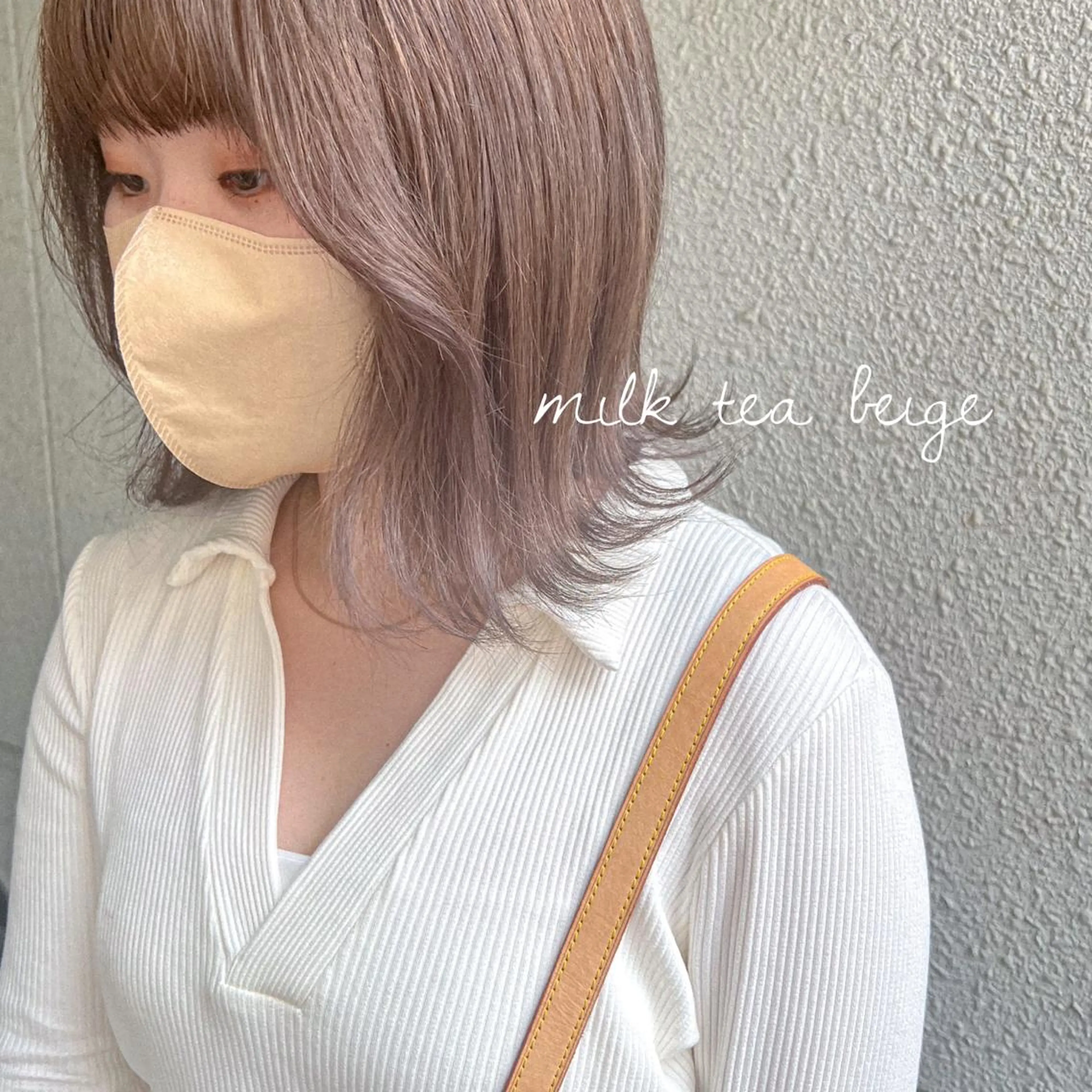 ミディアム カラー 透明感カラー ハイトーンカラー ヘアカラー カラーパティシエ facce🌼ikoのヘアスタイル