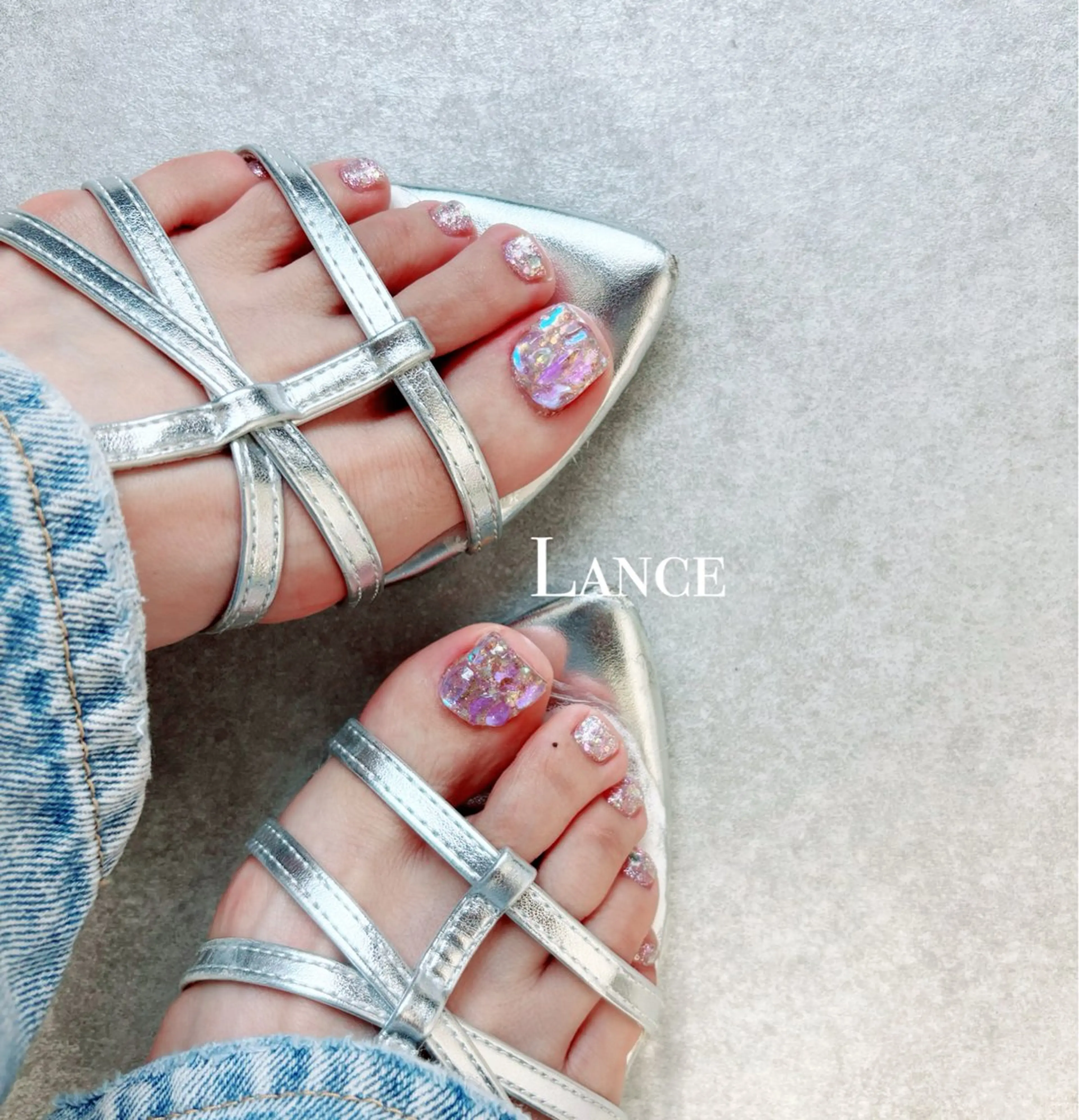 持ち込み画像OK💘フット🦶親指Art2本🦶💠の写真