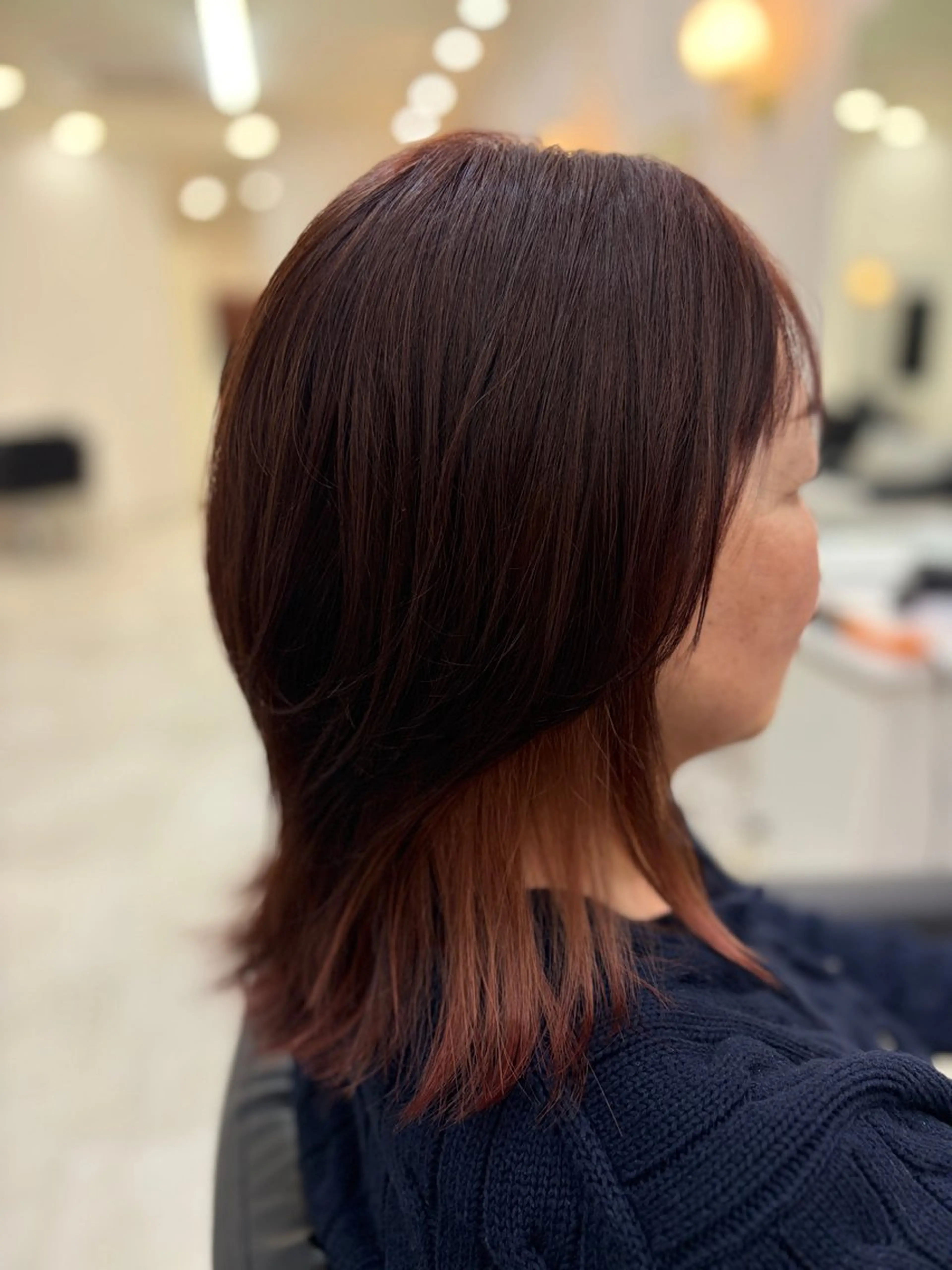 ミディアム カラー カット ヘアカラー 小川 琉華のヘアスタイル
