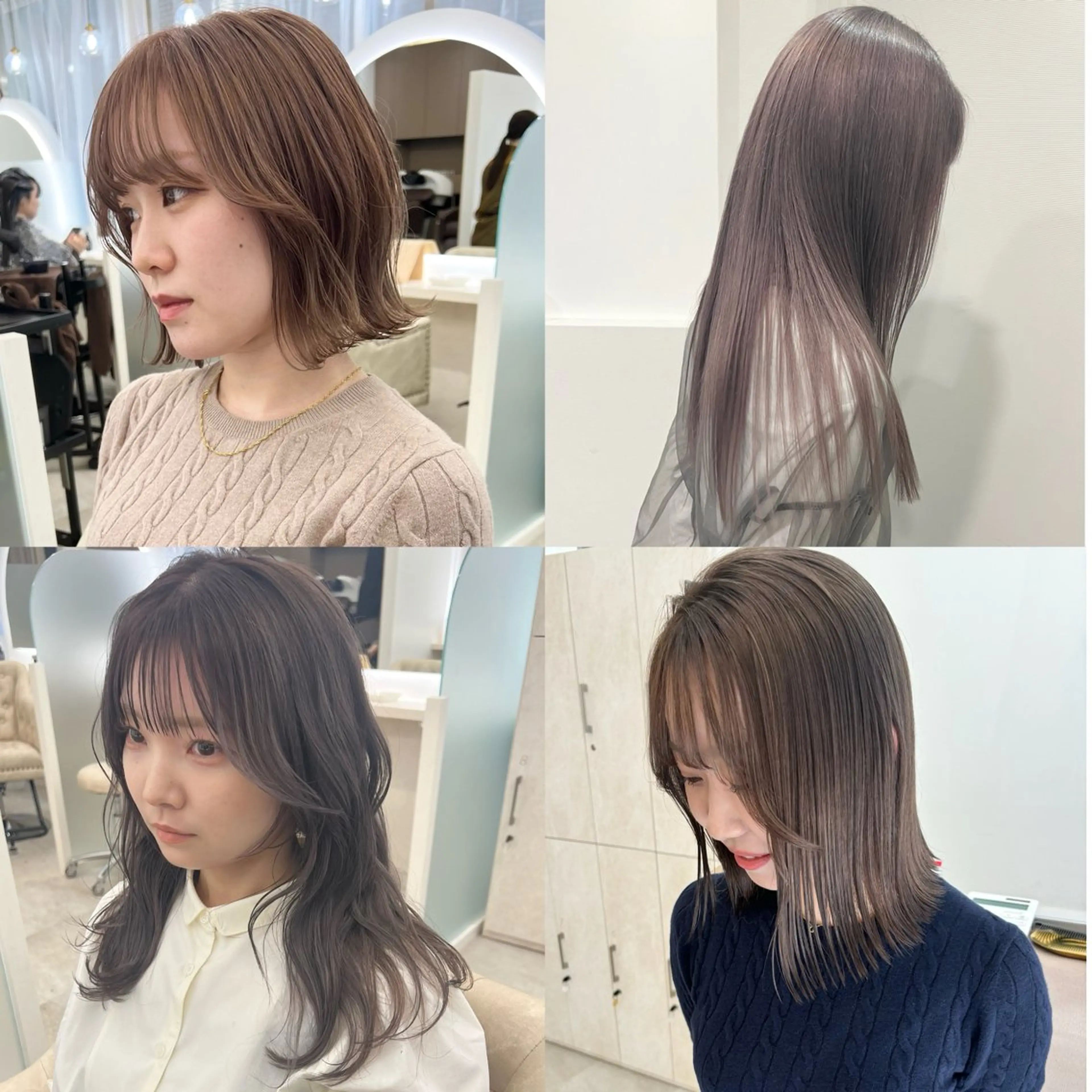 ミディアム acanthus by milly高槻所属・顔まわり／髪質改 善／白髪ぼかし／中山のヘアスタイル