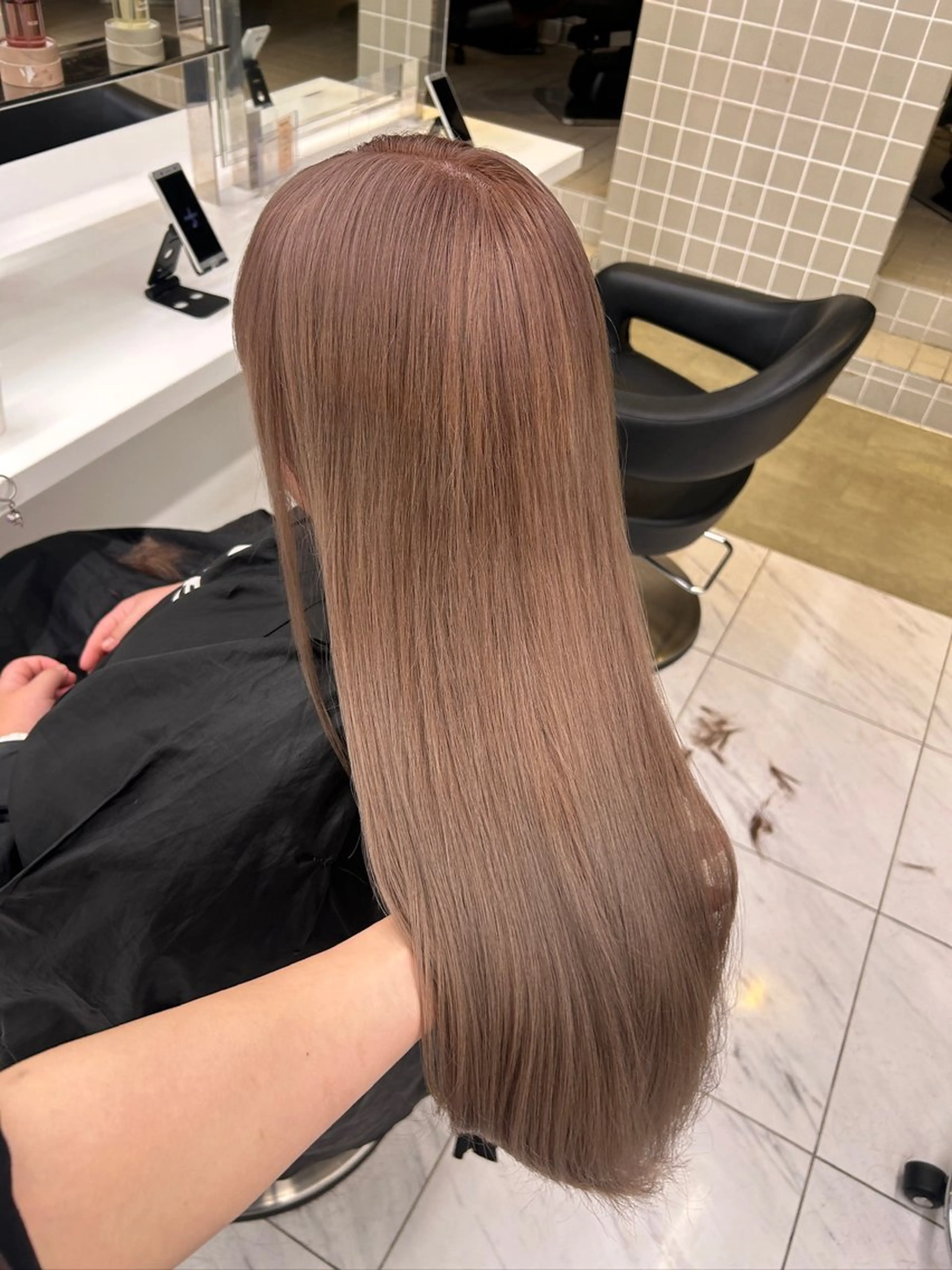 カラー ヘアカラー トリートメント ヘッドスパ ヘアセット 🥯縮毛/レイヤー/ ベージュヘア🥯のヘアスタイル