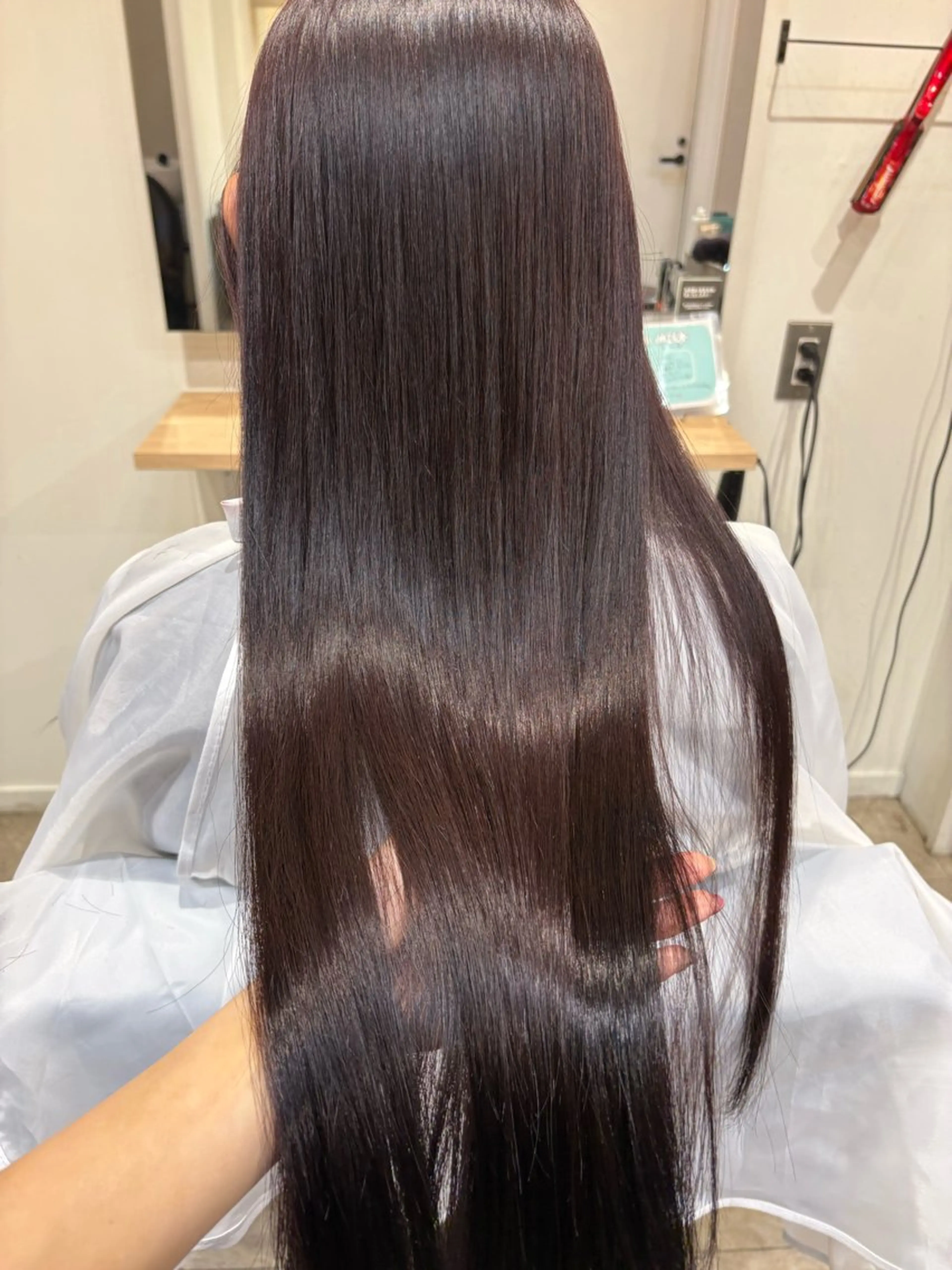 ロング カット 縮毛矯正 トリートメント 南雲 由麻のヘアスタイル