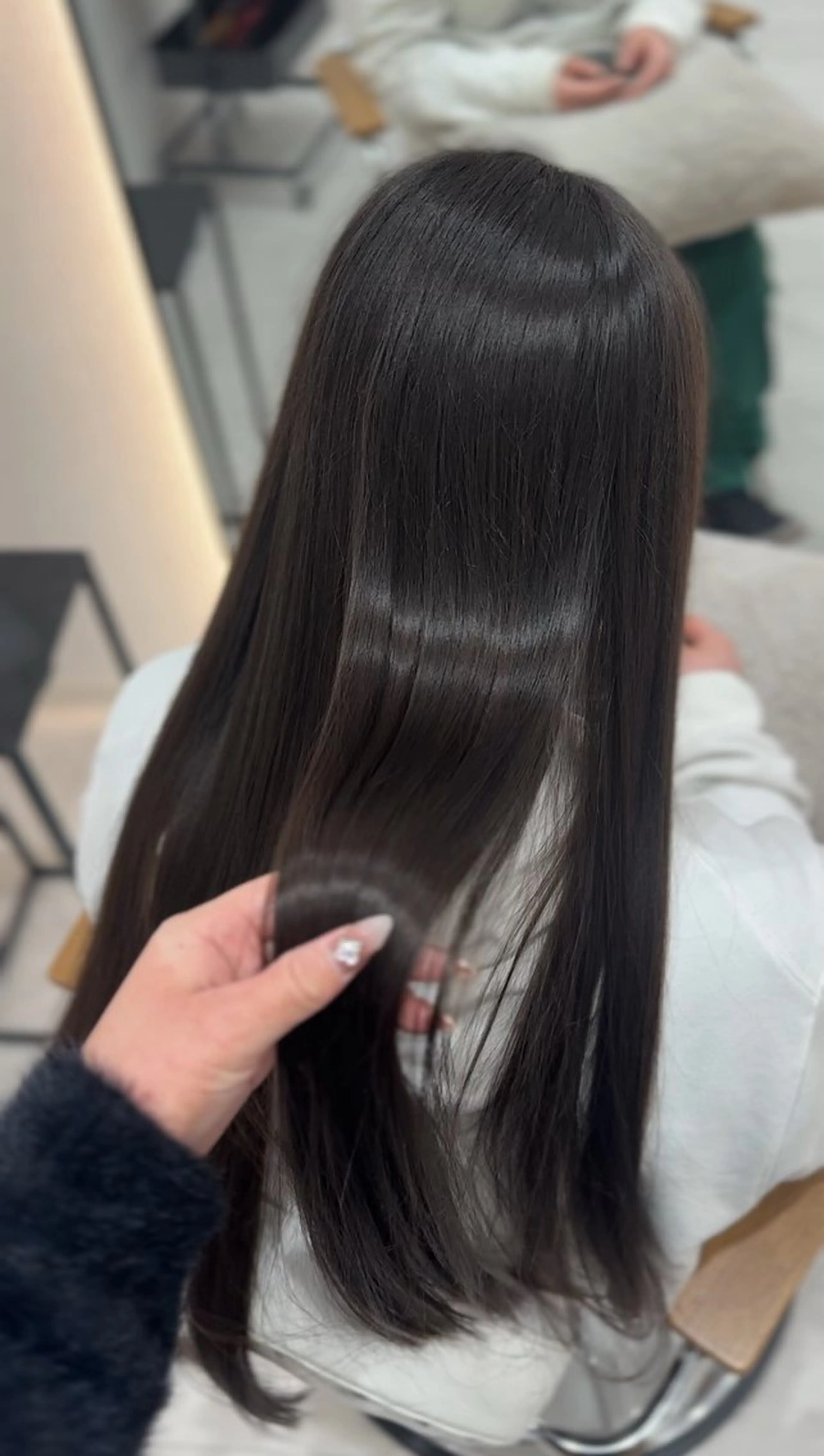 ロング 髪質改善 トリートメント 韓国ヘア/艶髪ロング グレージュ/kanaのヘアスタイル