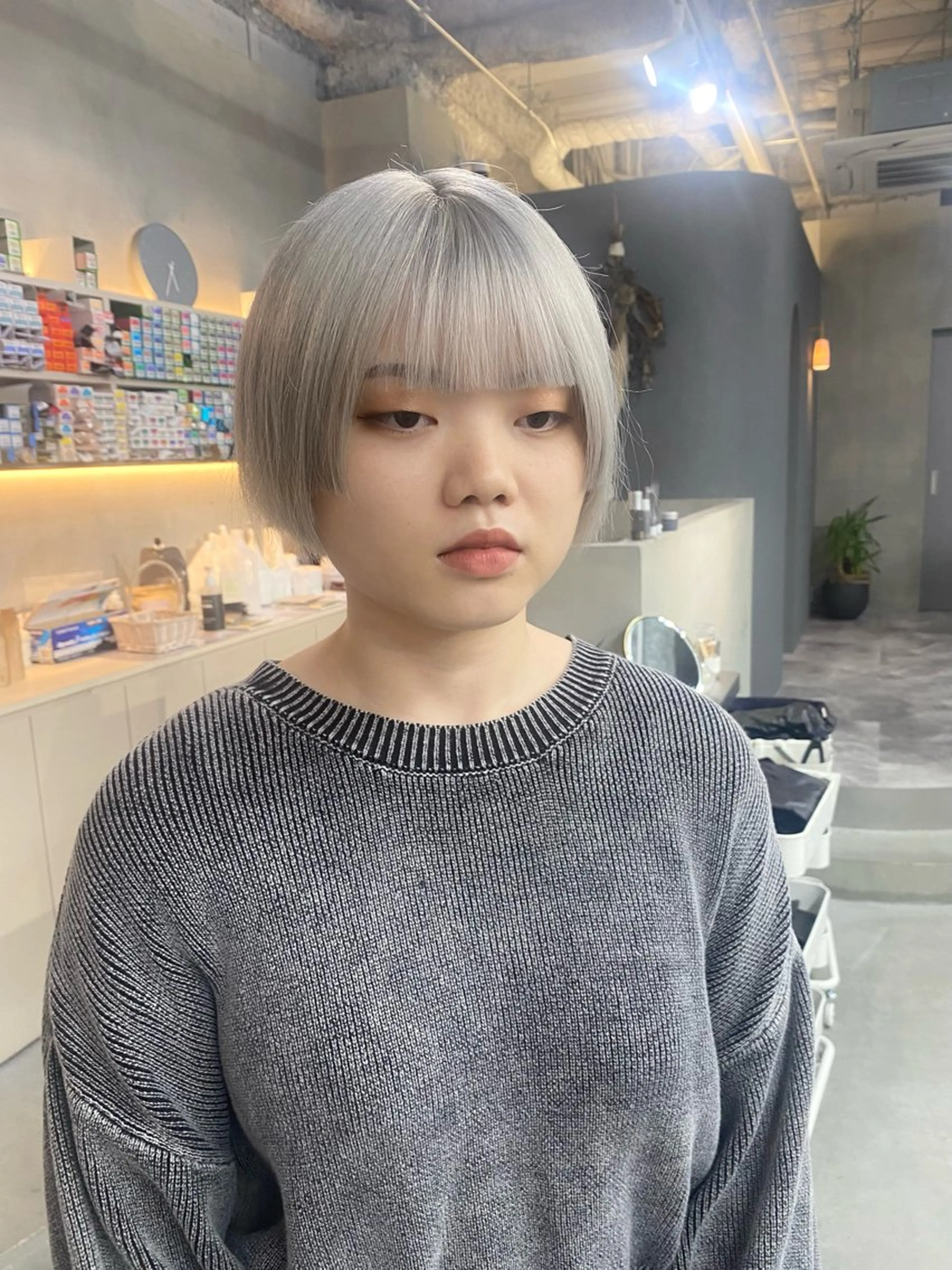 ショート カラー ヘアカラー 前橋 姫奈のヘアスタイル