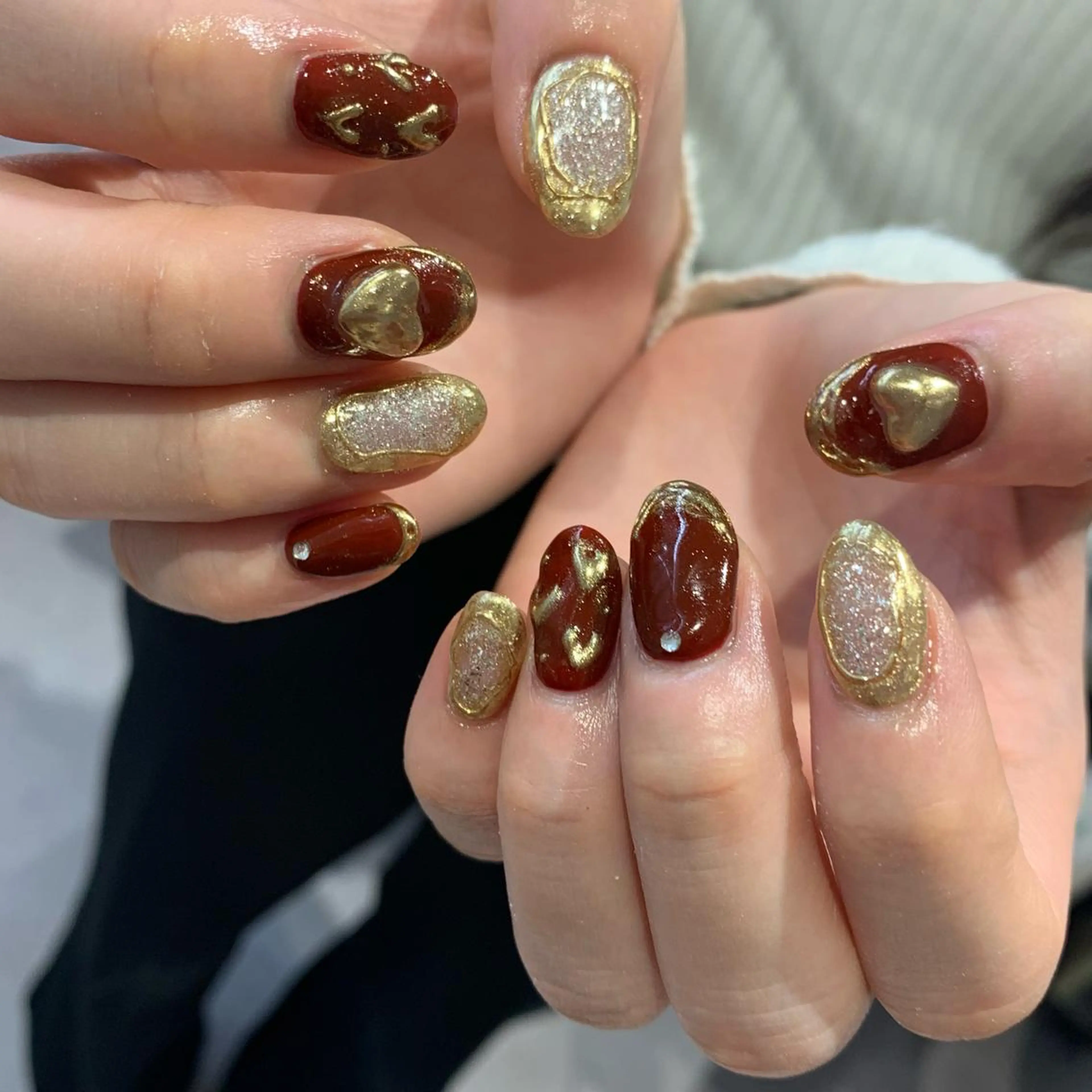 ネイル ハート マキノ ユイのネイルデザイン