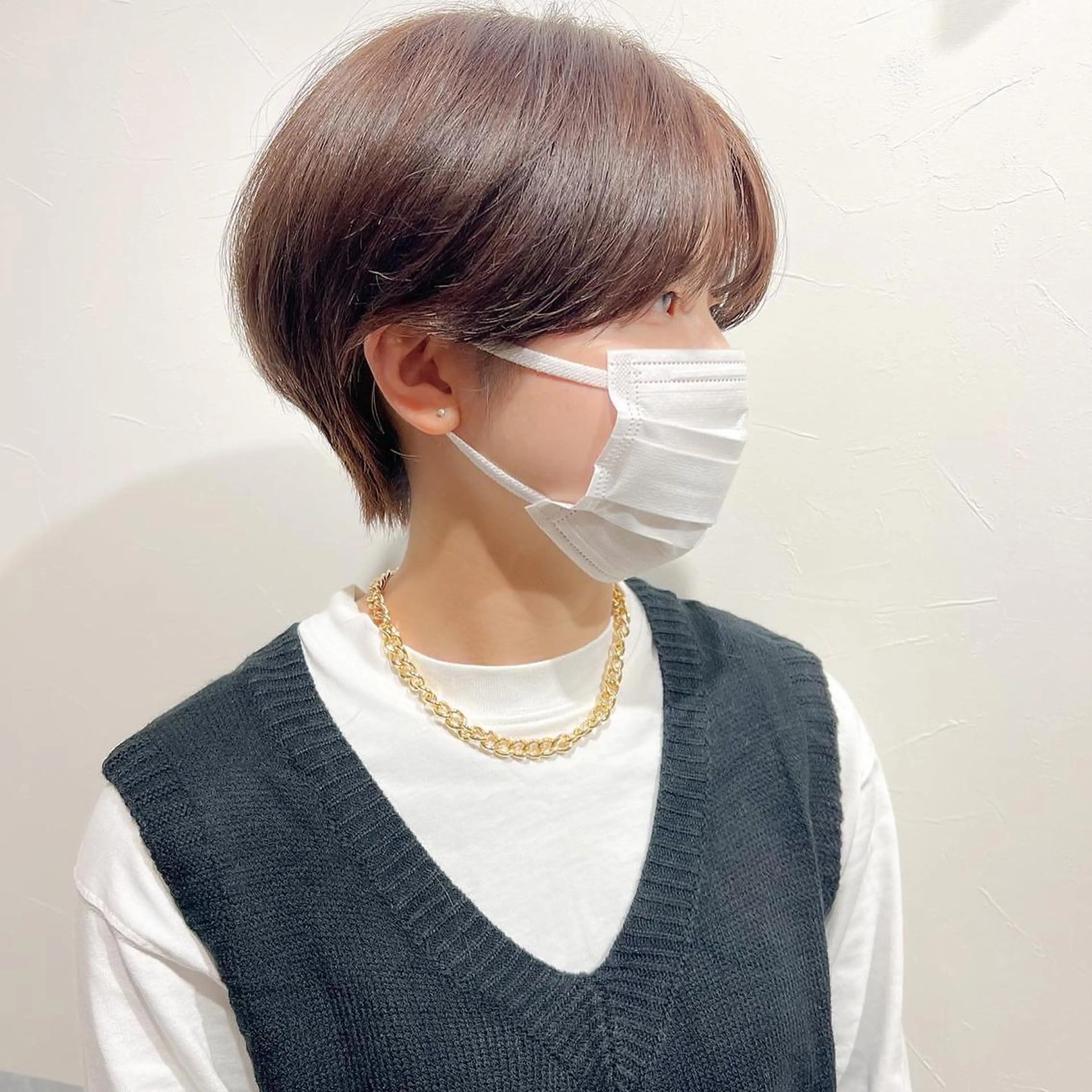 ショート La Bonheur hair reve 池袋西口所属・コテ巻き風パーマ /志村大成のヘアスタイル