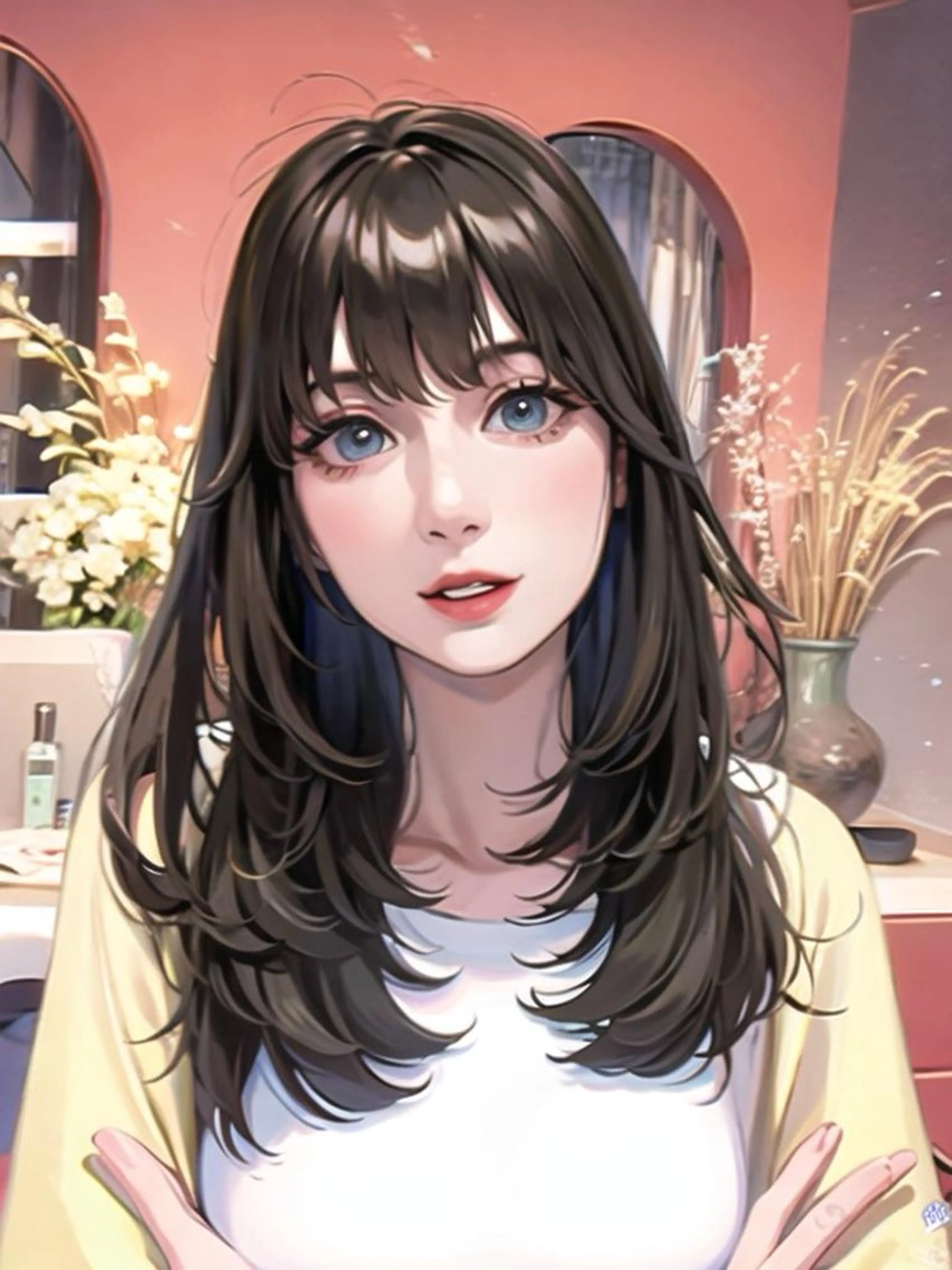 ロング カラー 山崎/ボブ縮毛矯正 レイヤー髪質改善のヘアスタイル