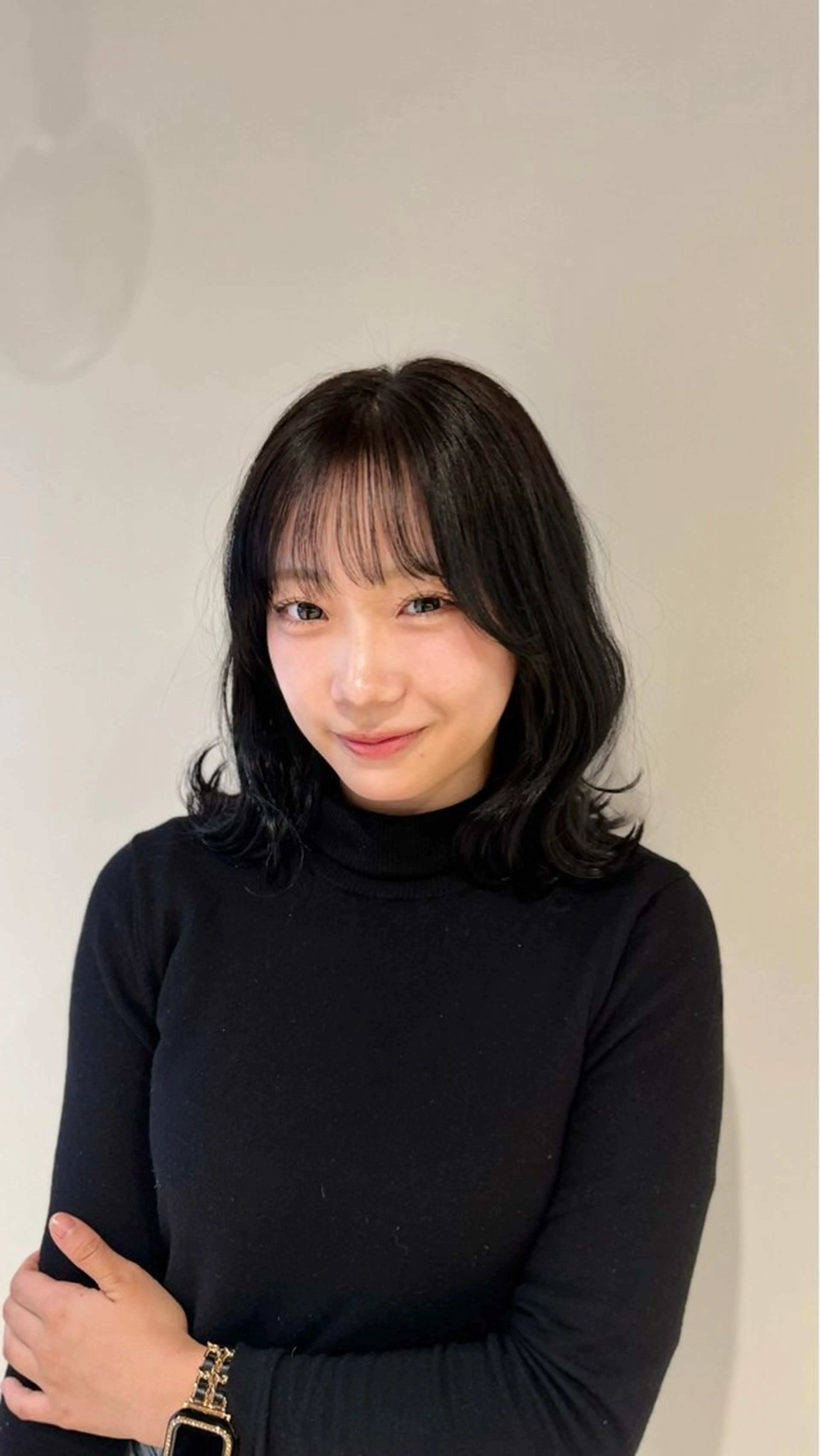 ミディアム カラー 黒髪 ブリーチ ブルーカラー ブルーブラック 🎨カラーモデル募集 こたろう🎨のヘアスタイル