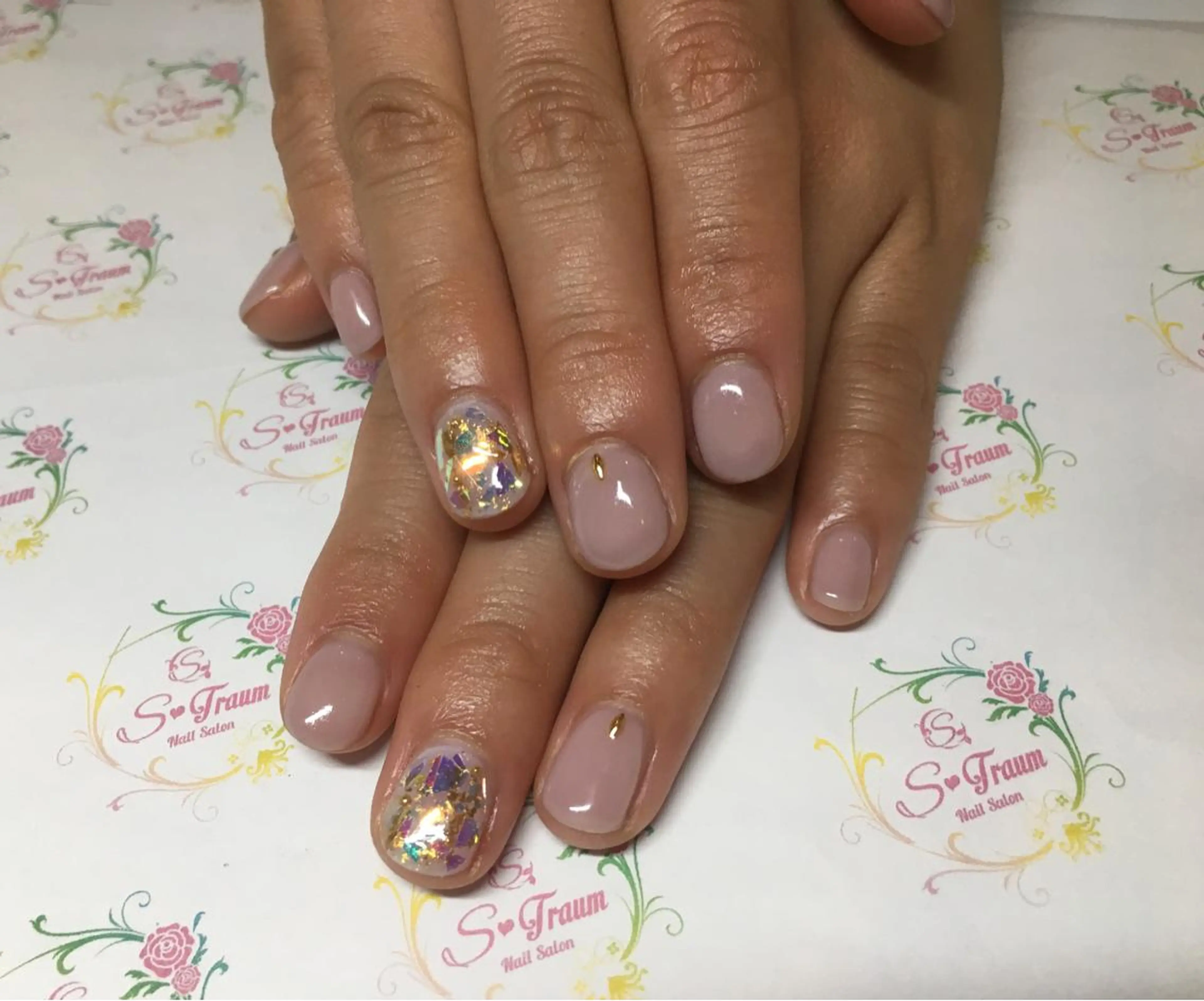 ネイル アートネイル シンプルネイル 冬ネイル Nail Salon S-Traumのネイルデザイン