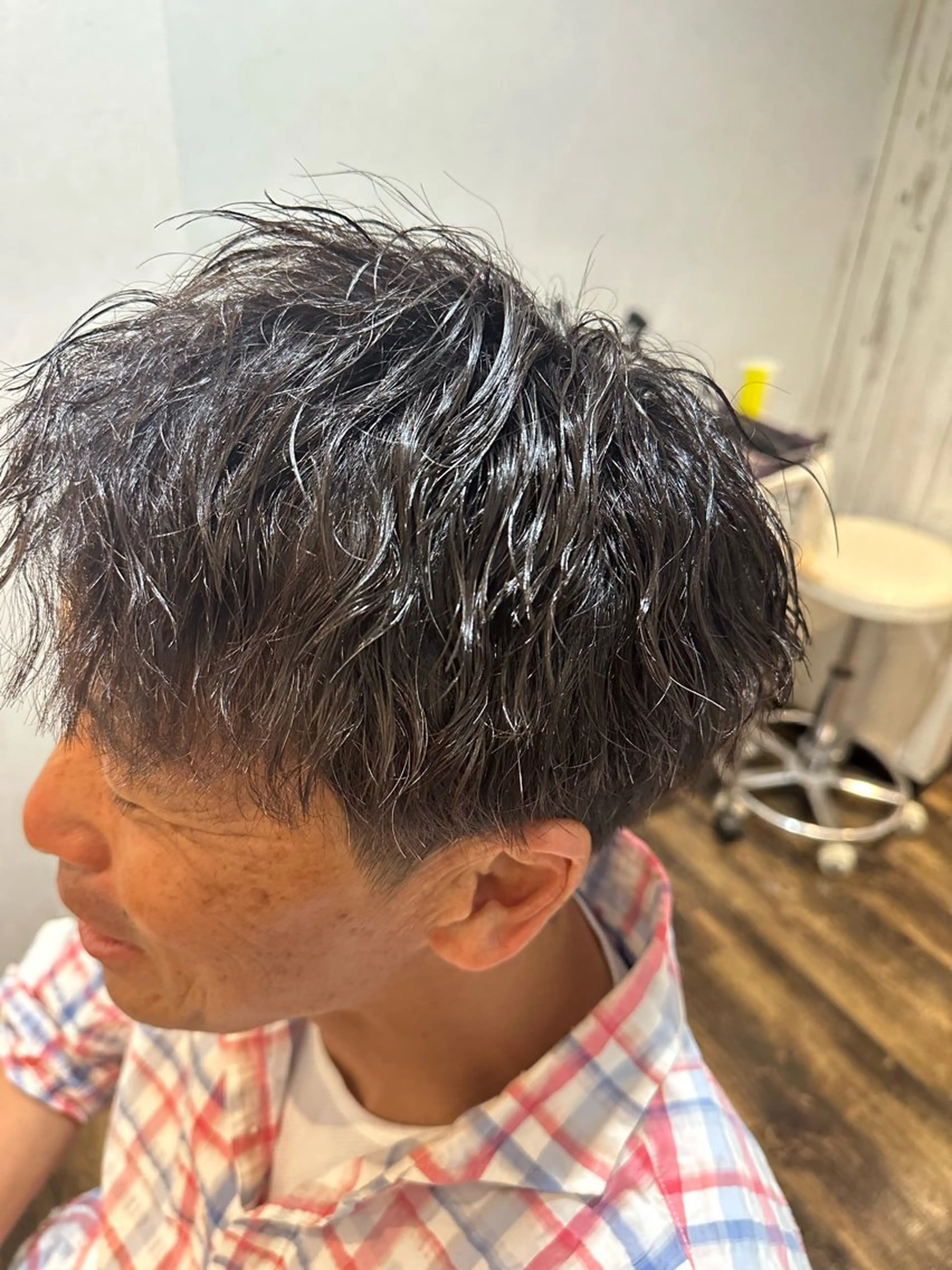 ショート パーマ カット パーマ メンズパーマ/四條畷 /忍ヶ丘駅/中川凌太のヘアスタイル