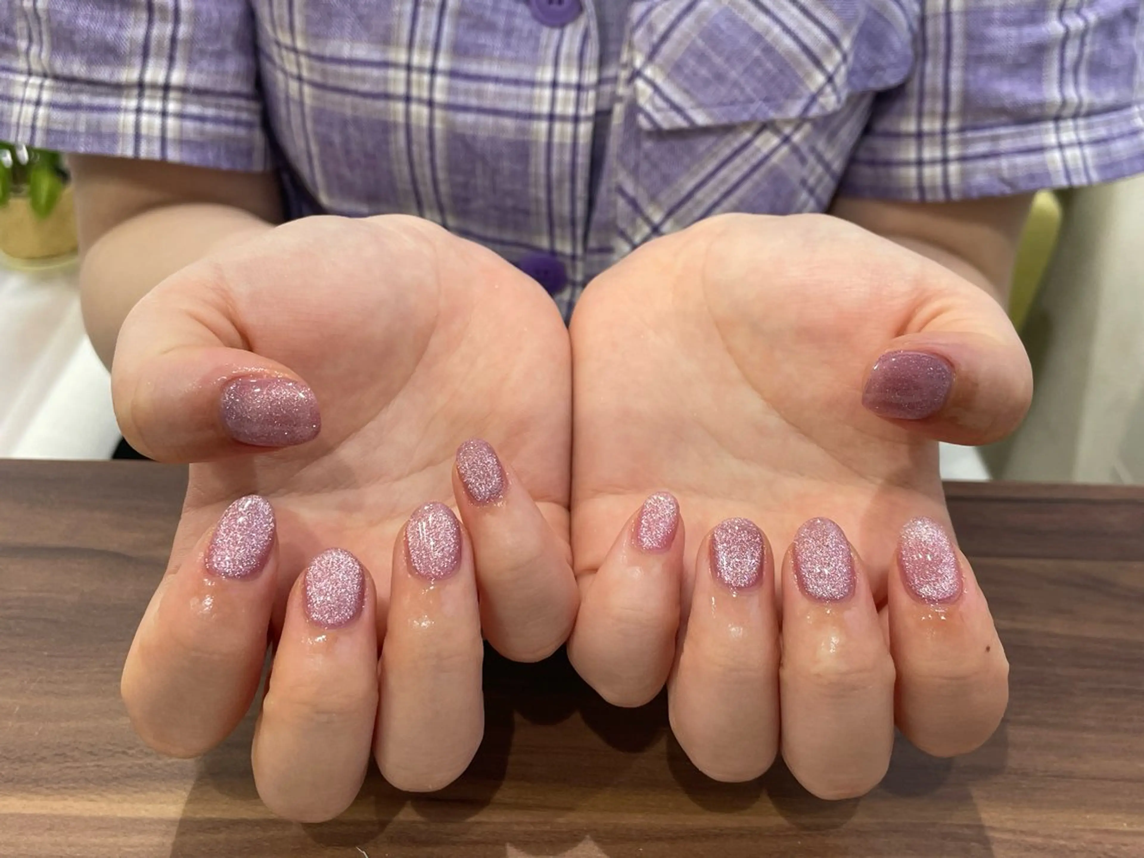 ネイル フラッシュネイル ジェルネイル ラメ(グリッター) マグネットネイル ワンカラーネイル ハンドネイル Ricnail☾ ayanoのネイルデザイン