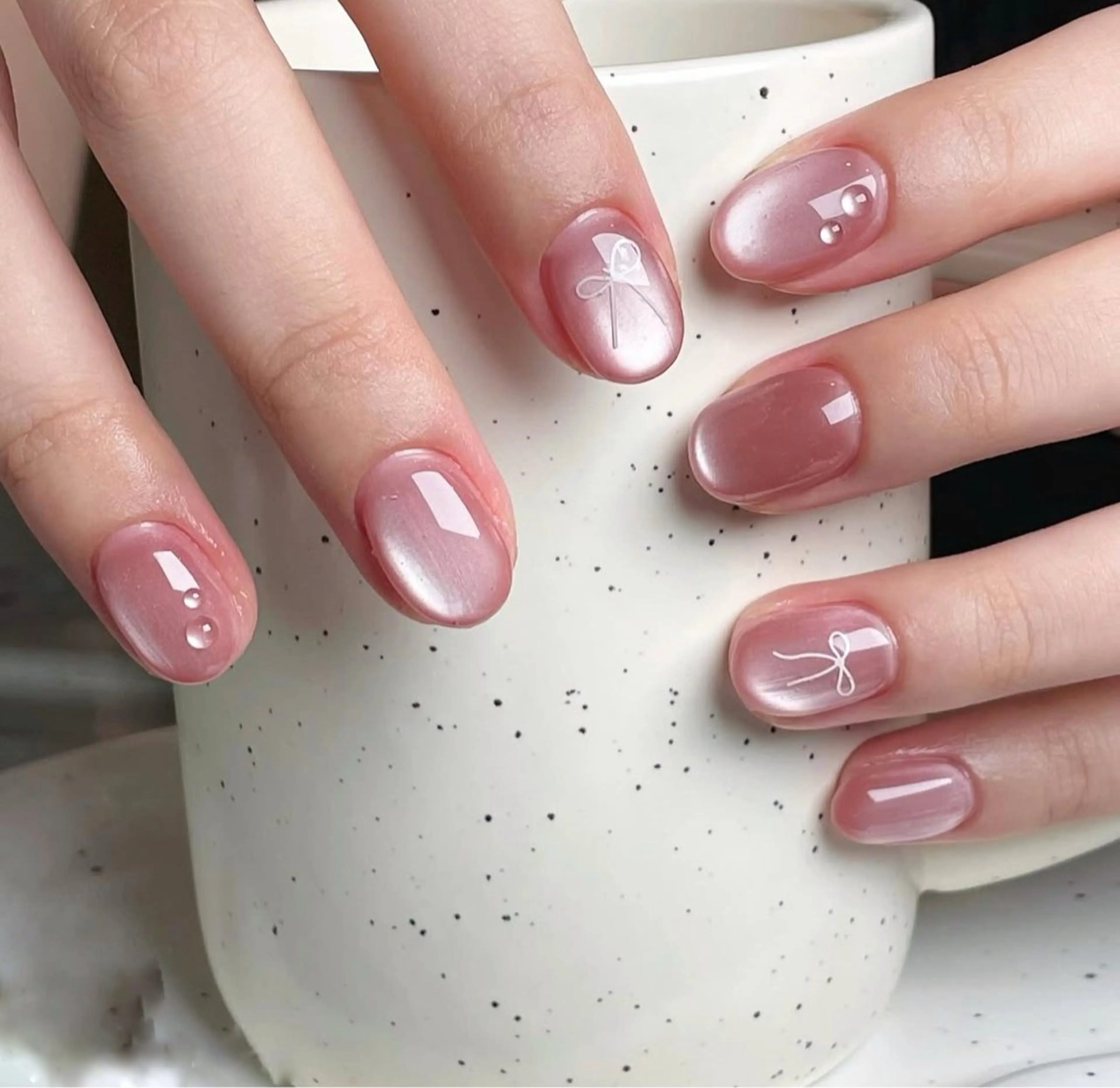 ネイル オーロラネイル 長さ出し フットネイル フレンチネイル ジェルネイル ハンドネイル sora ❄️のネイルデザイン