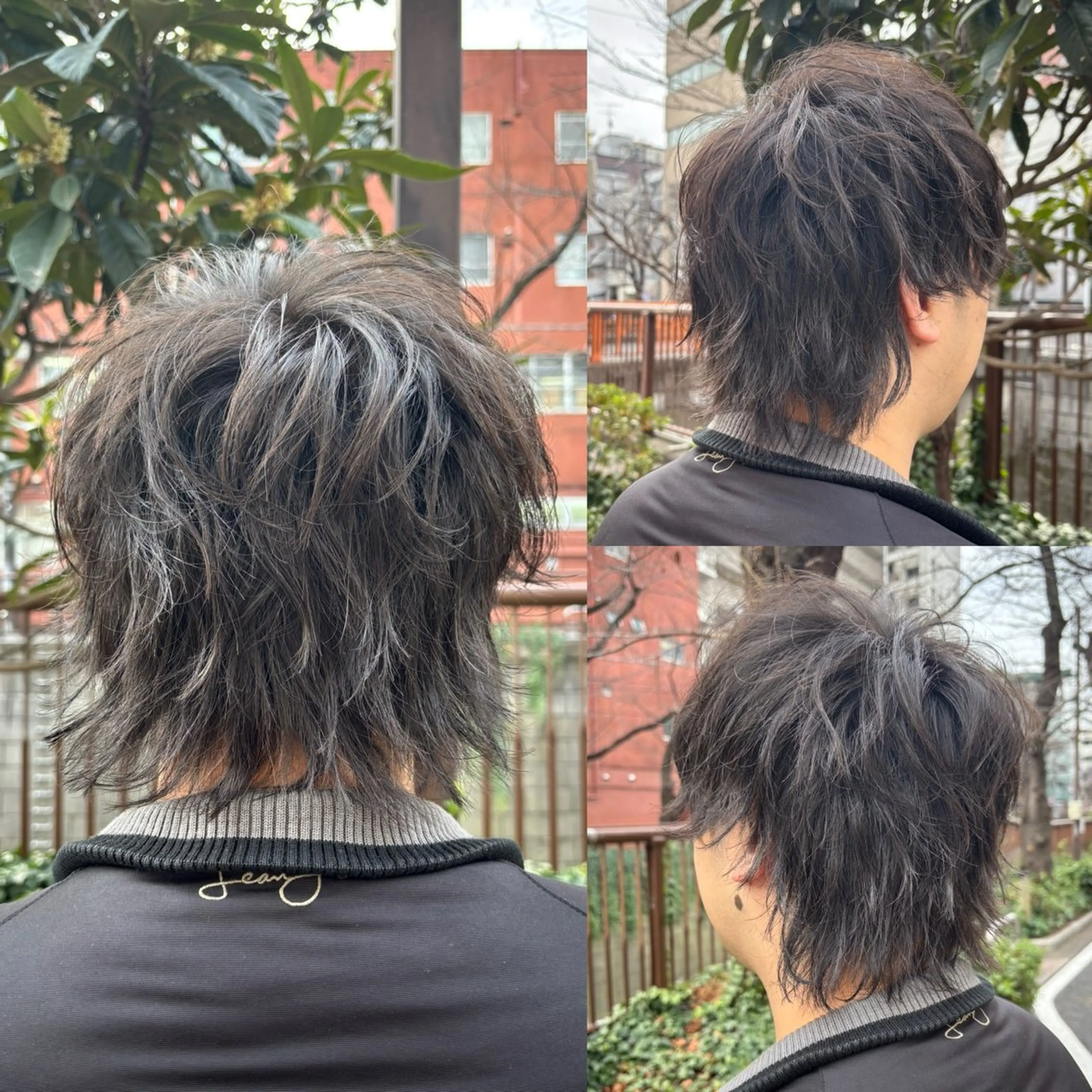 ショート パーマ メンズ メンズパーマ メンズウルフカット ウルフカット 看板犬がお出迎え◎ 初めてでも安心◎のヘアスタイル