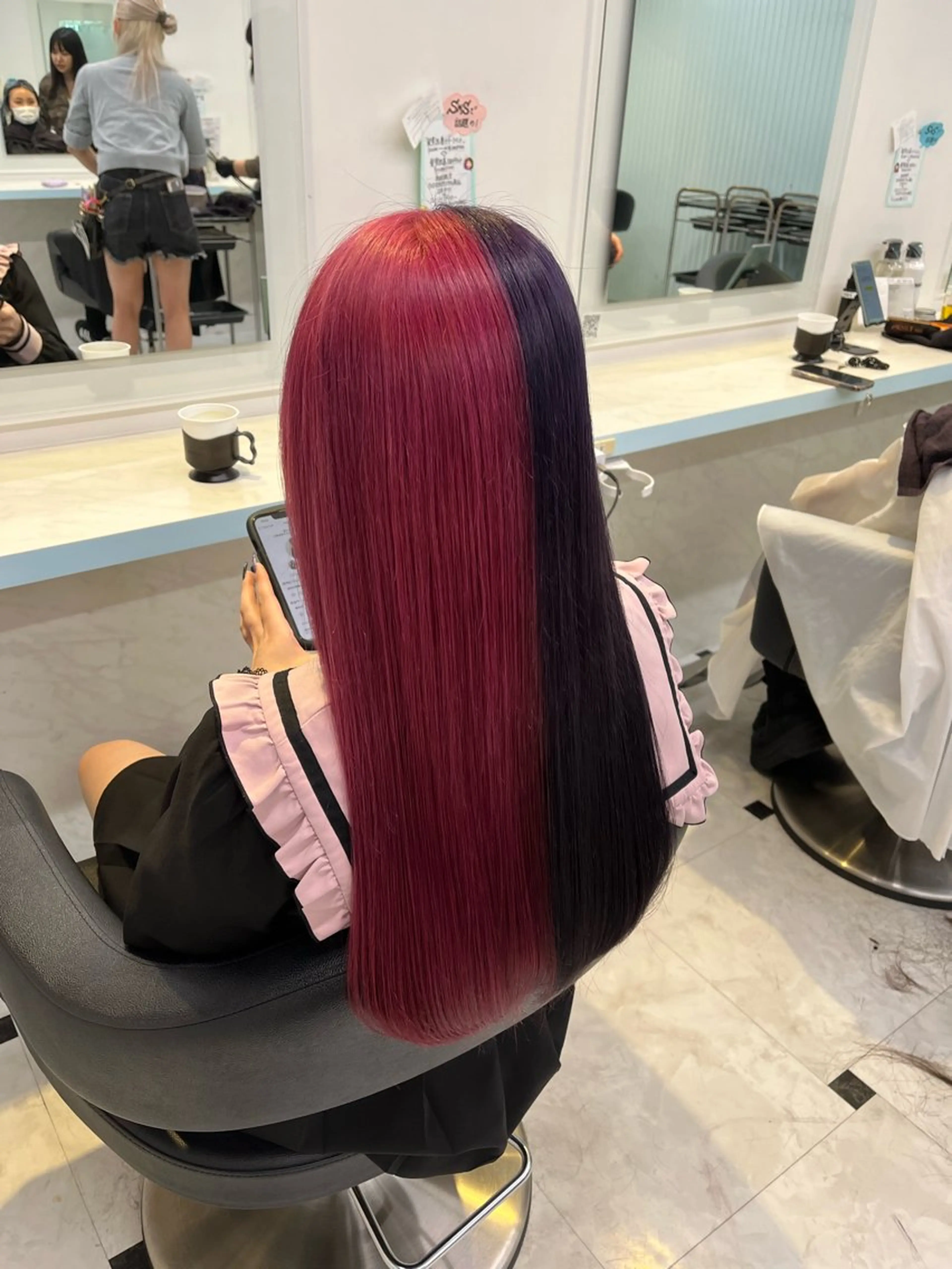 ロング カラー ヘアカラー トリートメント ブリーチカラー 🩵MIZUKIのヘアスタイル