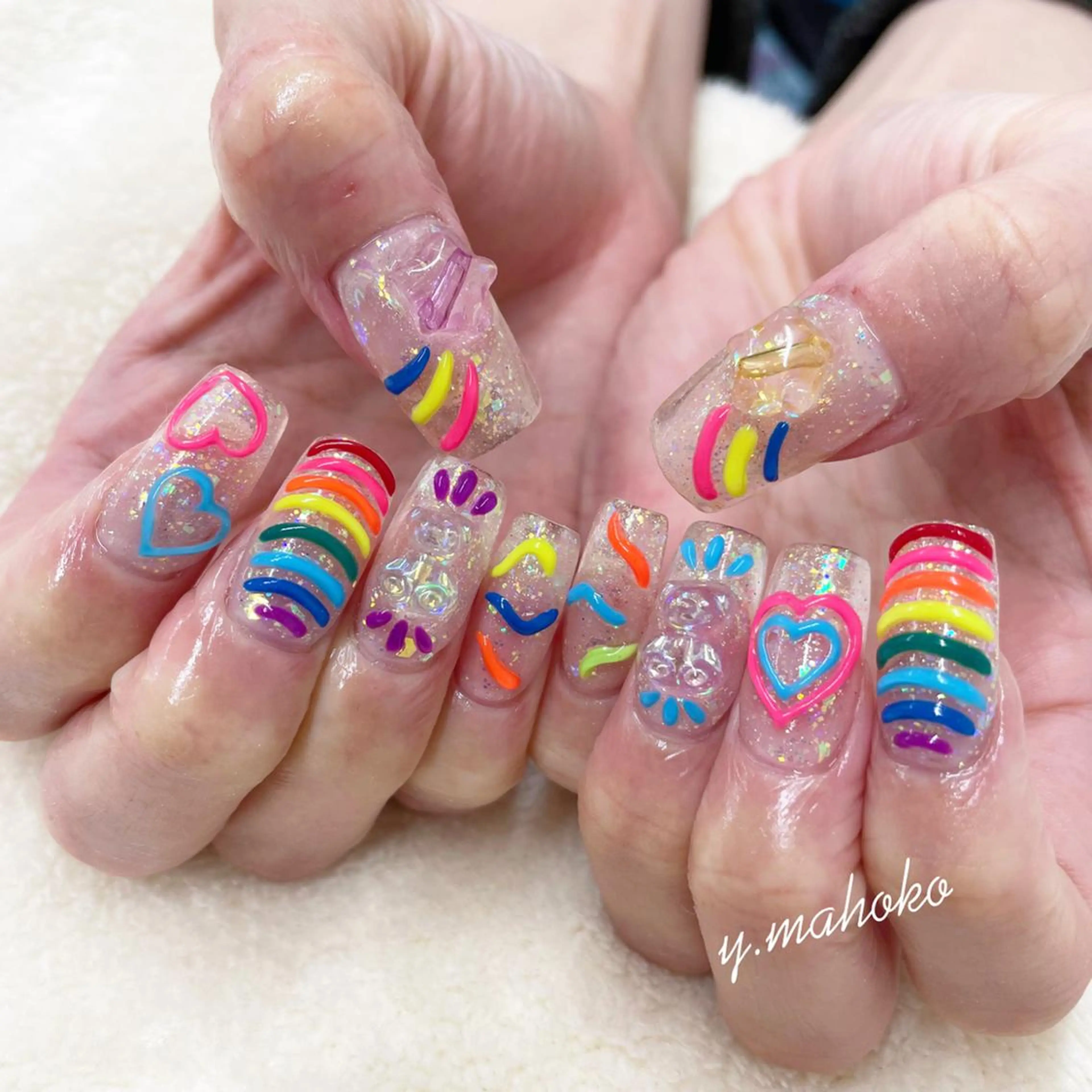 ネイル ハンドネイル パラジェル有/ 長さだし/mahoのネイルデザイン