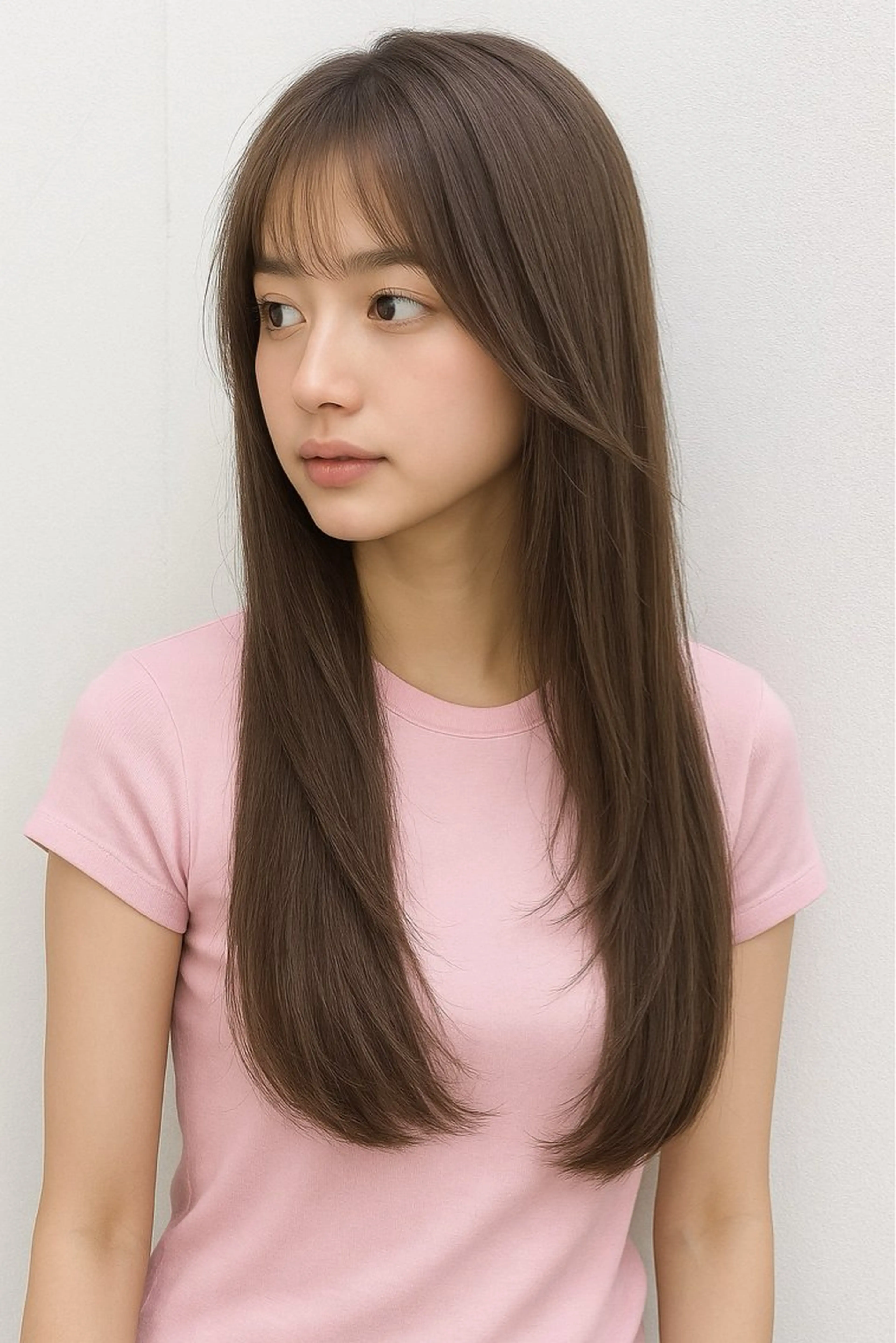 セミロング アレンジ/新宿 透明感カラー/ヤノのヘアスタイル