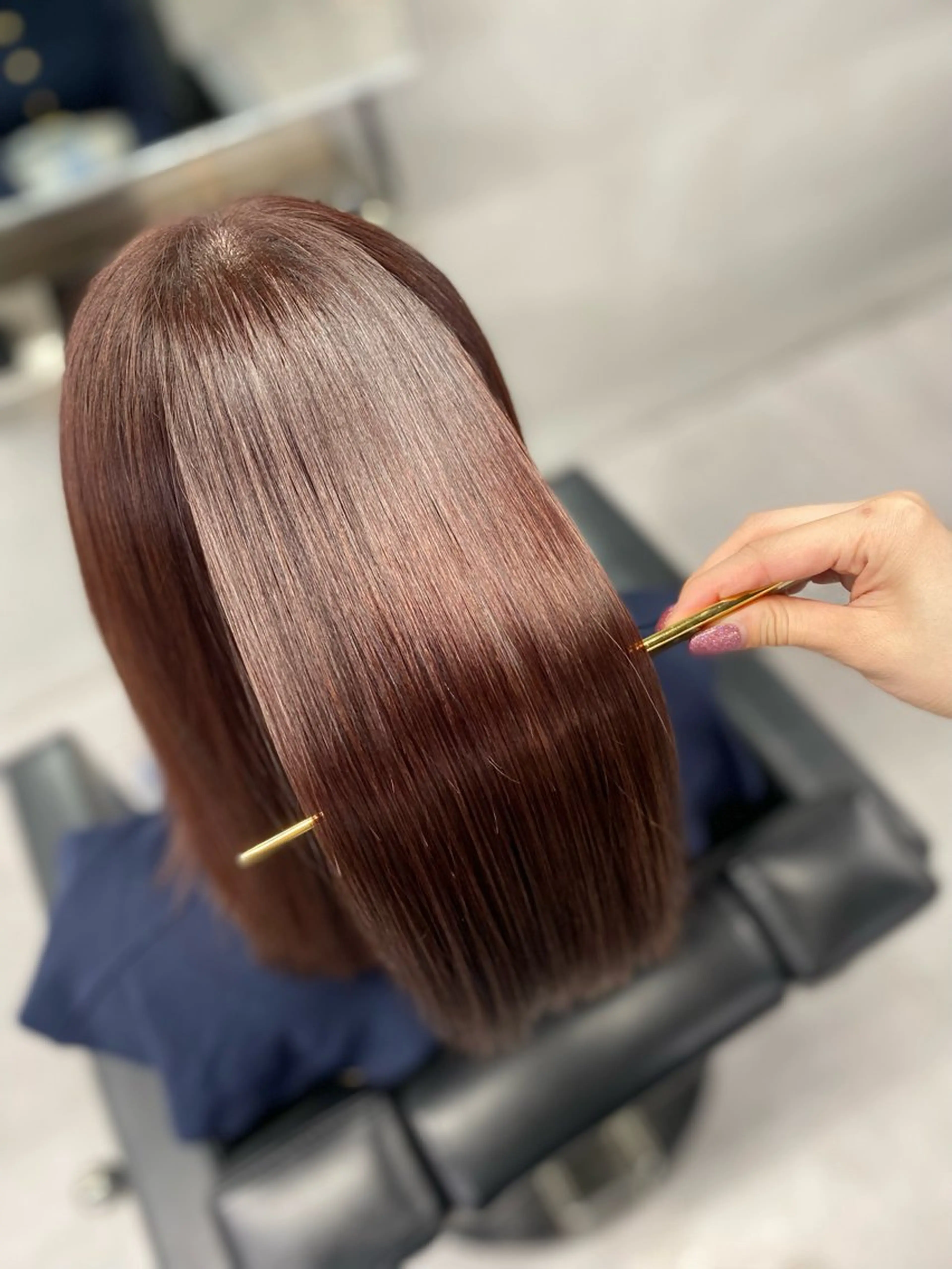 ミディアム 髪質改善 カット ヘアカラー トリートメント 艶髪/縮毛矯正 🫧辻野海羽のヘアスタイル