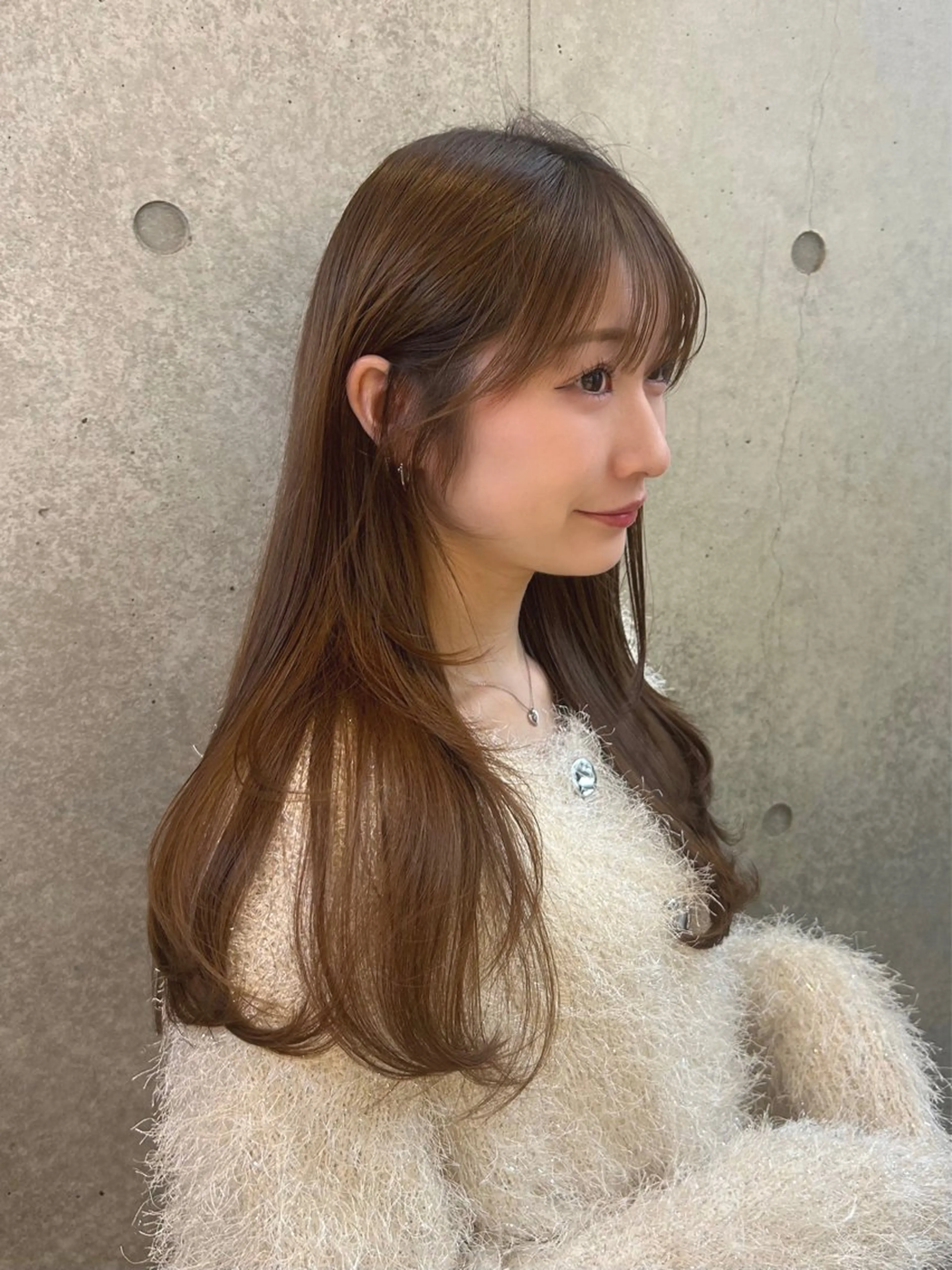 ロング カラー カット ヘアカラー トリートメント Rina🎀愛され| 多幸感艶髪ベージュのヘアスタイル
