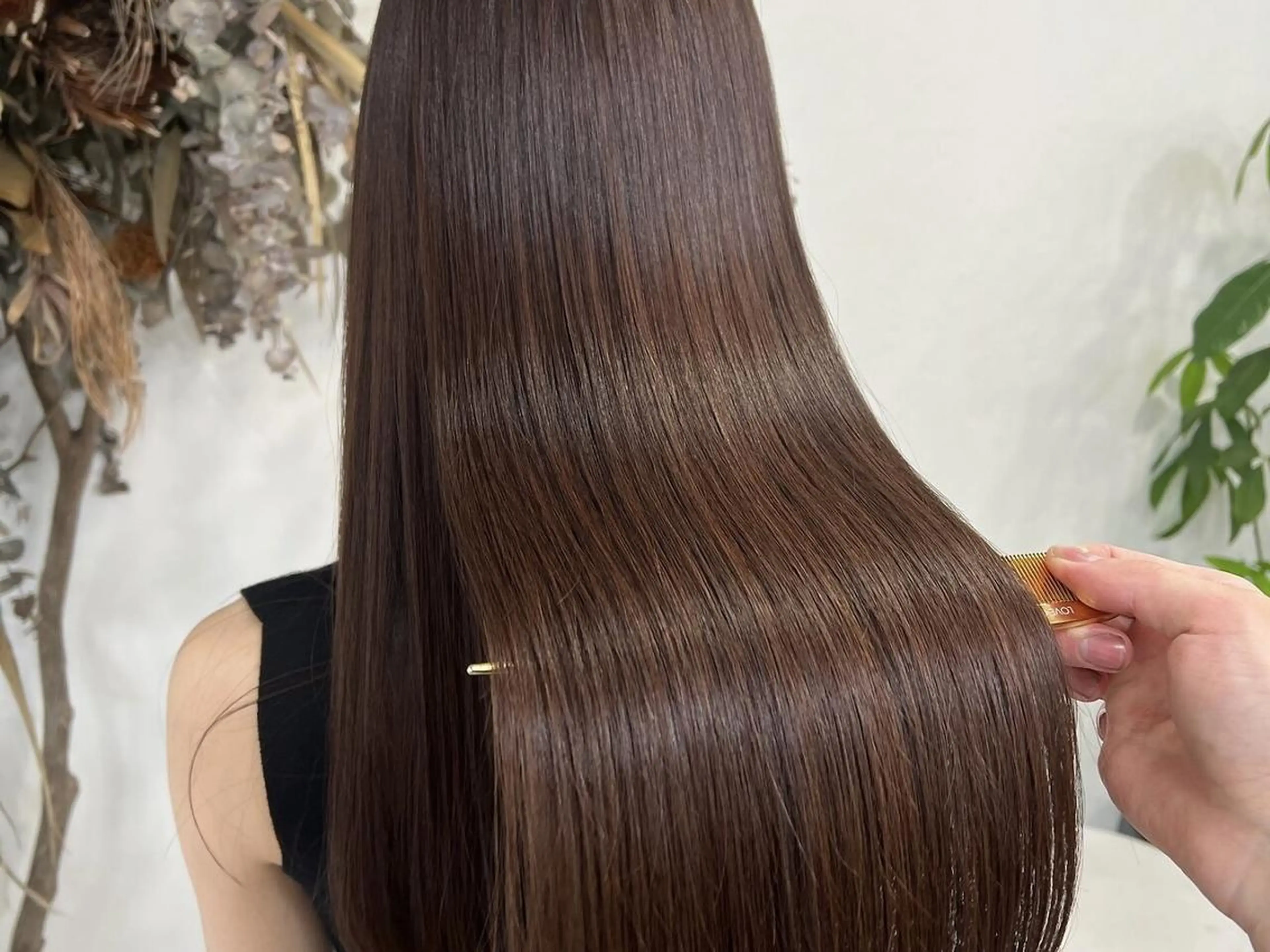 ロング 髪質改善 縮毛矯正 トリートメント 髪質改善/艶カラー 縮毛矯正/山本由梨のヘアスタイル