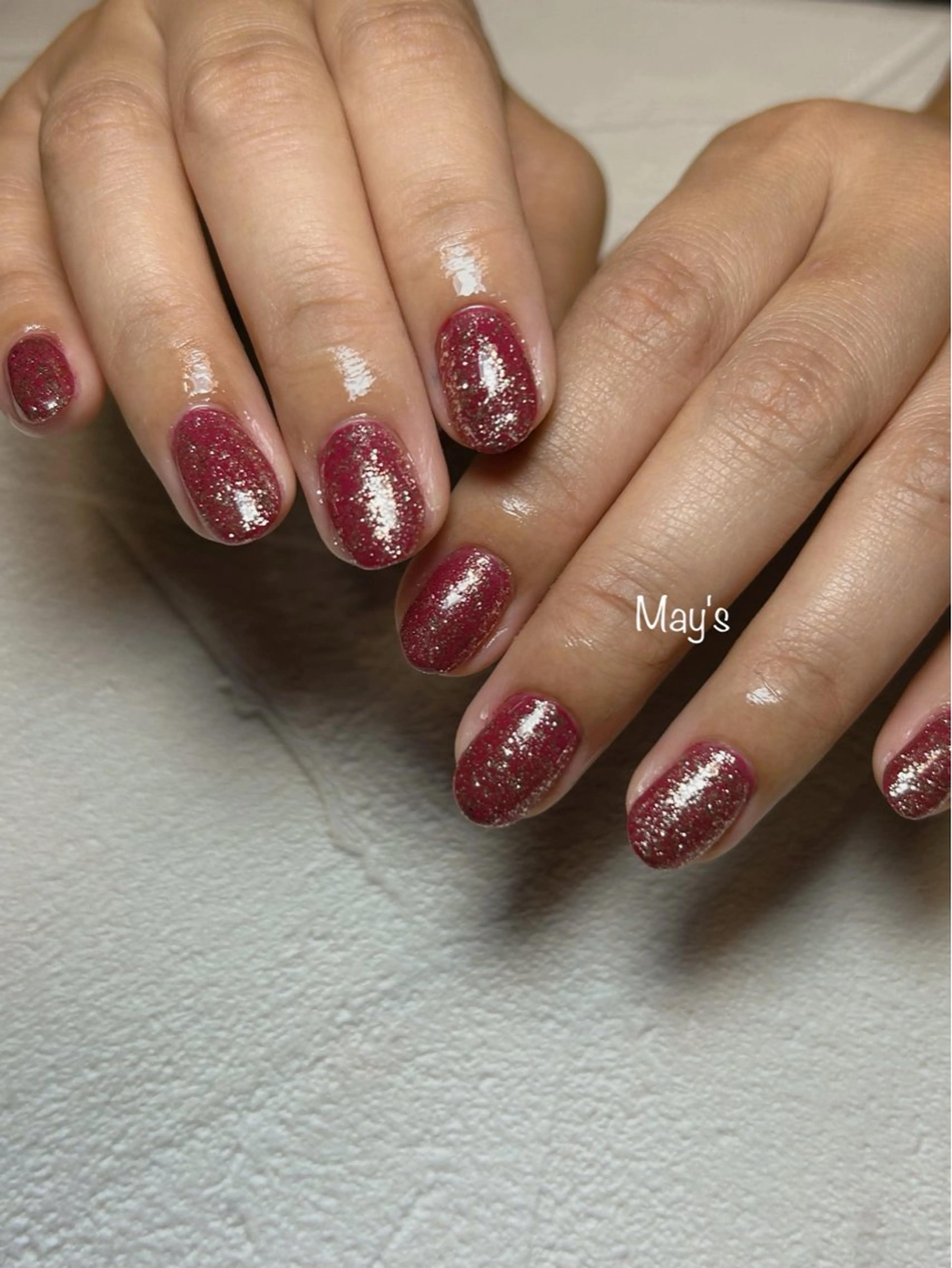 ネイル ラメ(グリッター) ワンカラーネイル nail salon May'sのネイルデザイン