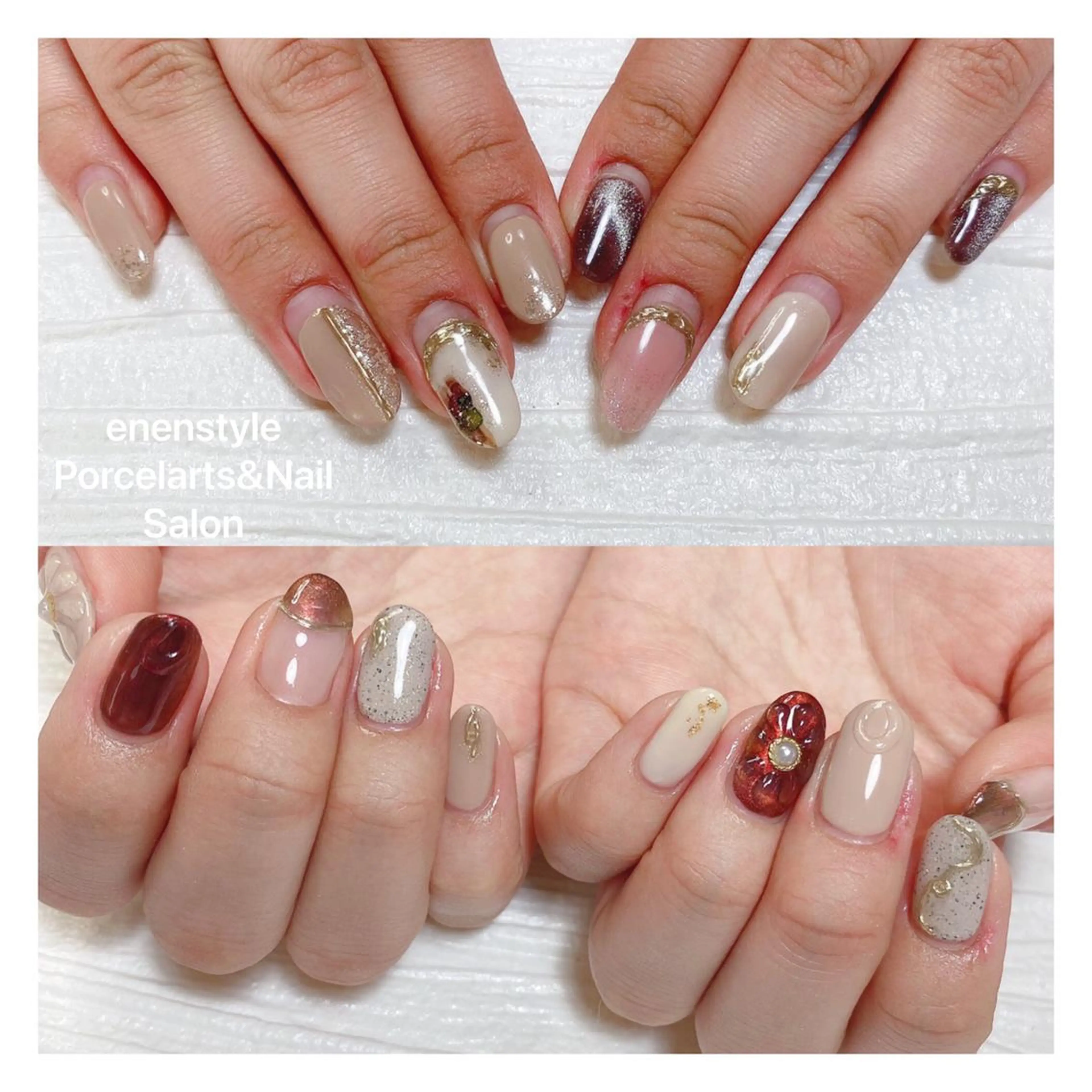 ミディアム ネイル ハンドネイル 👑enen style👑のネイルデザイン