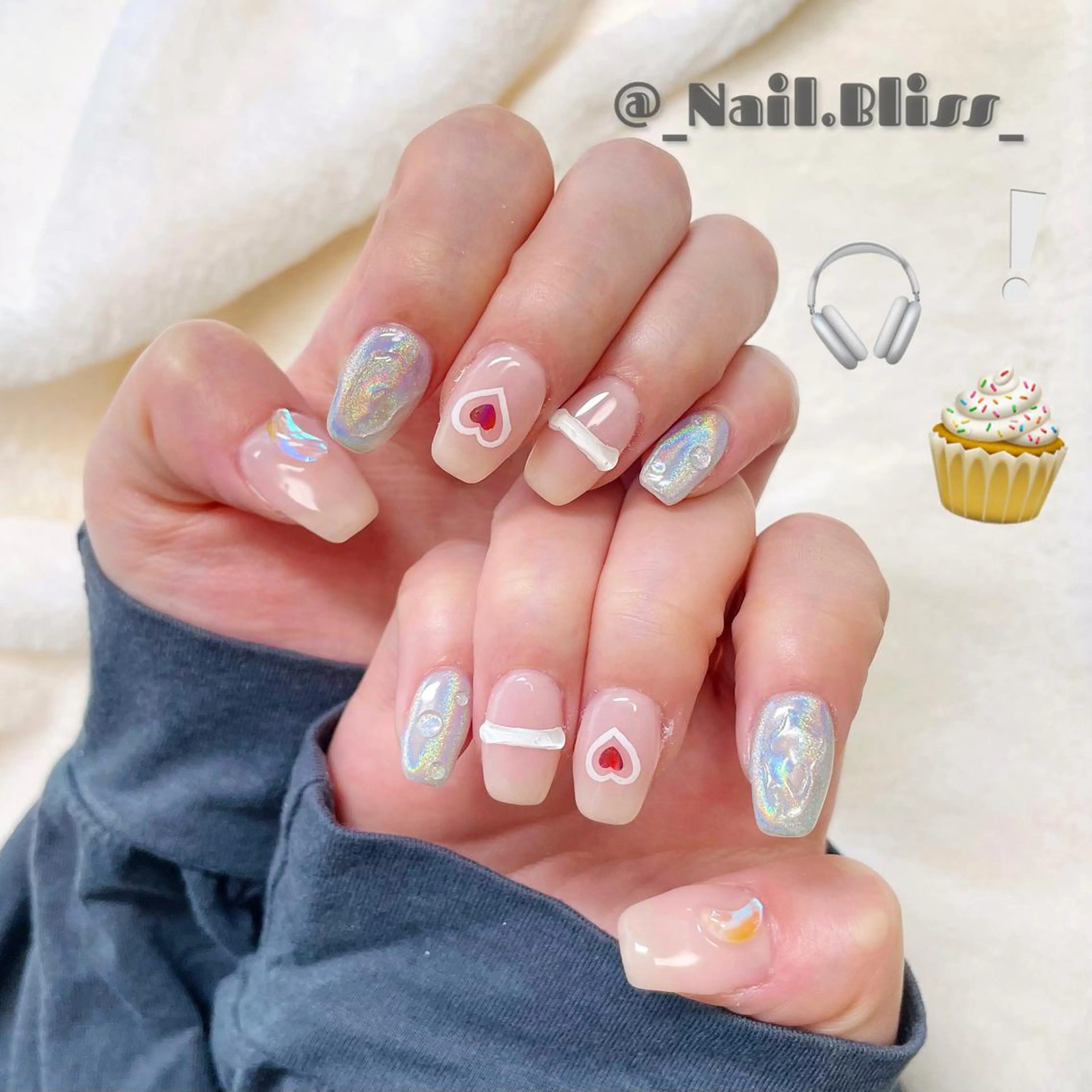 ネイル ぷっくりネイル ハンドネイル NAIL BLISSのネイルデザイン