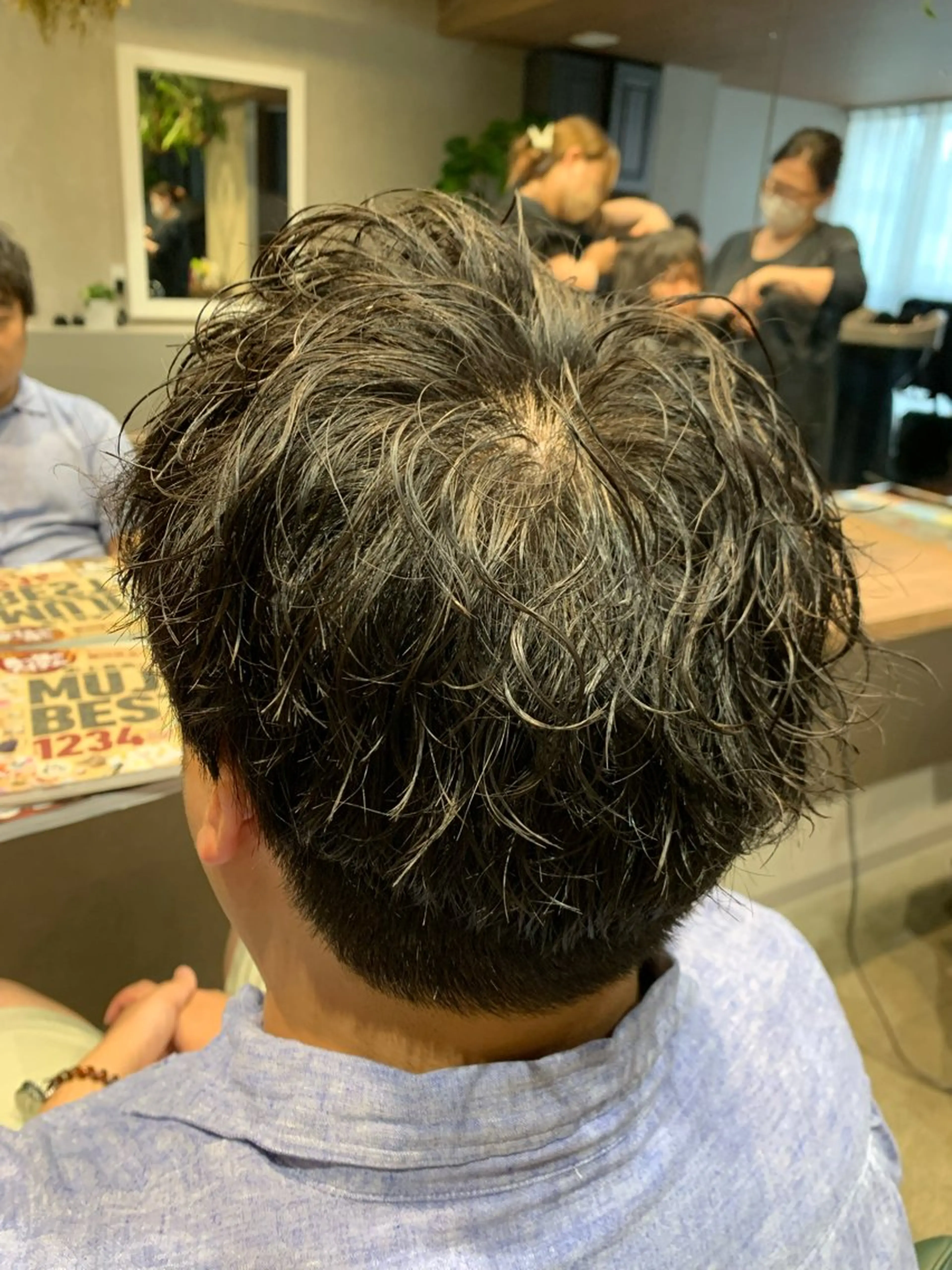 パーマ メンズ カット パーマ 鈴木 英治のヘアスタイル
