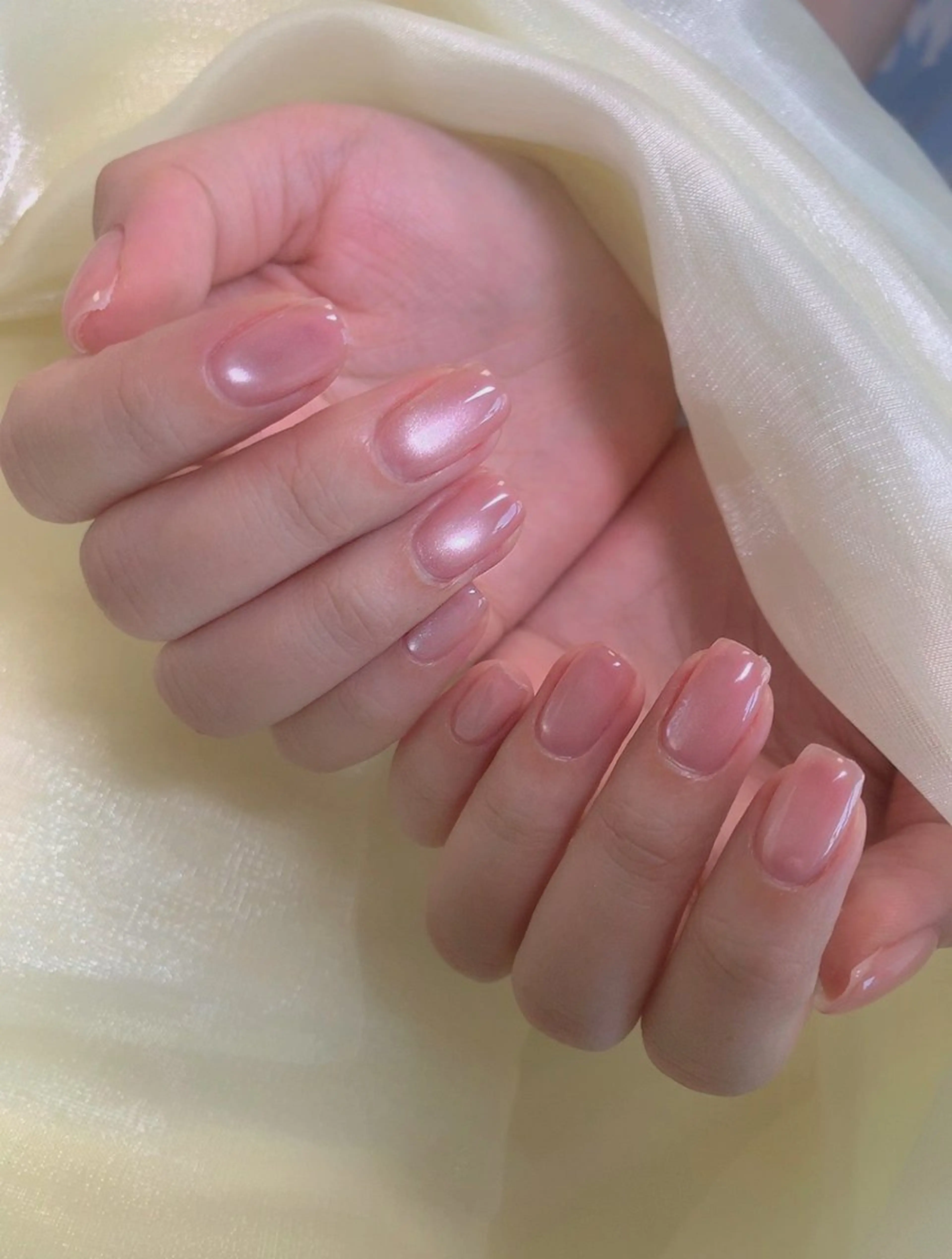 ネイル オーロラネイル 長さ出し フットネイル 韓国ネイル ラメ(グリッター) ハンドネイル 👍thumbs up nail👍のネイルデザイン