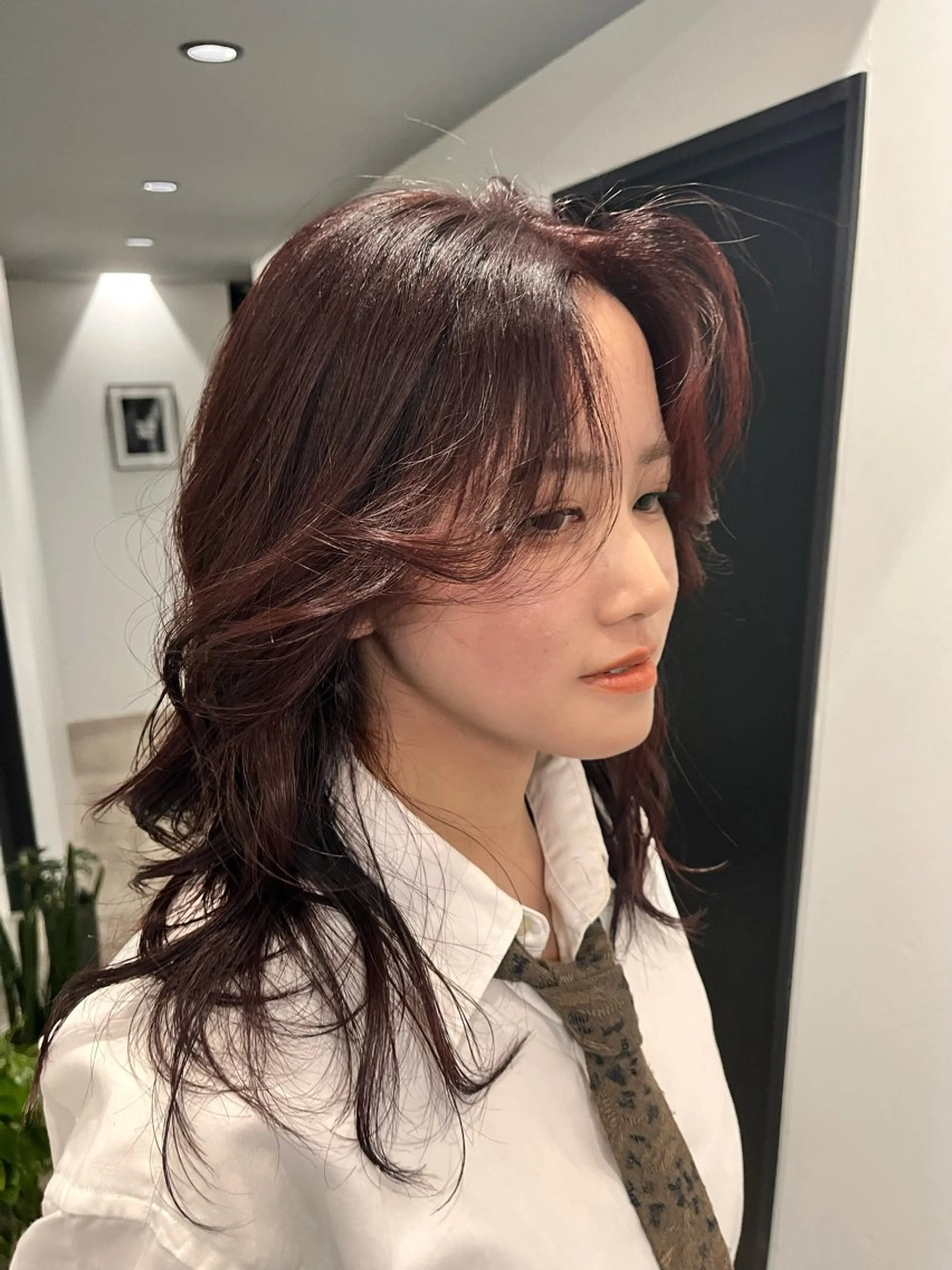 セミロング 韓国風ヘア SalonEF 芽生/MEIのマツエク・マツパデザイン
