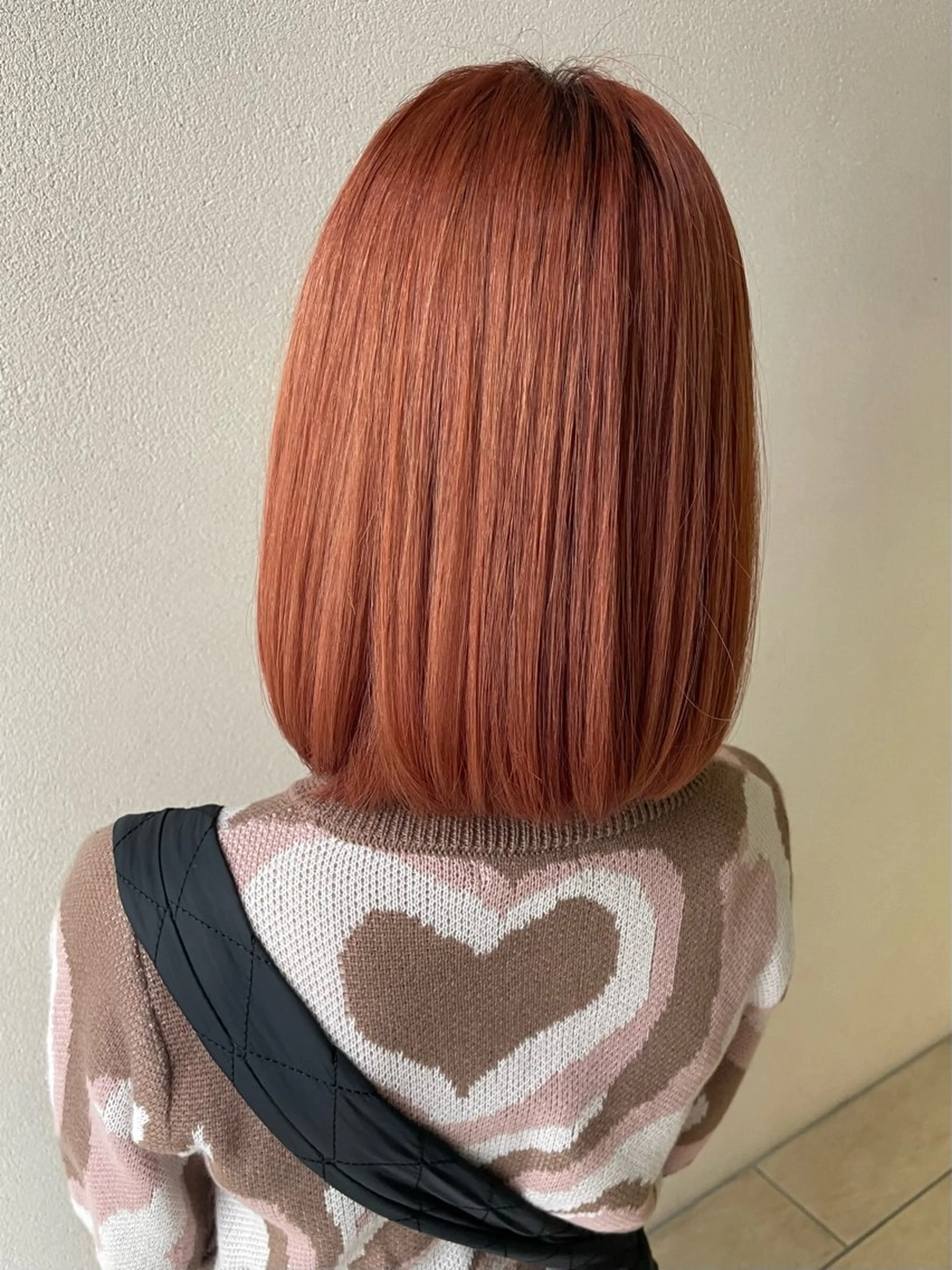 ミディアム カラー ブリーチ オレンジ 沢田 瞳のヘアスタイル