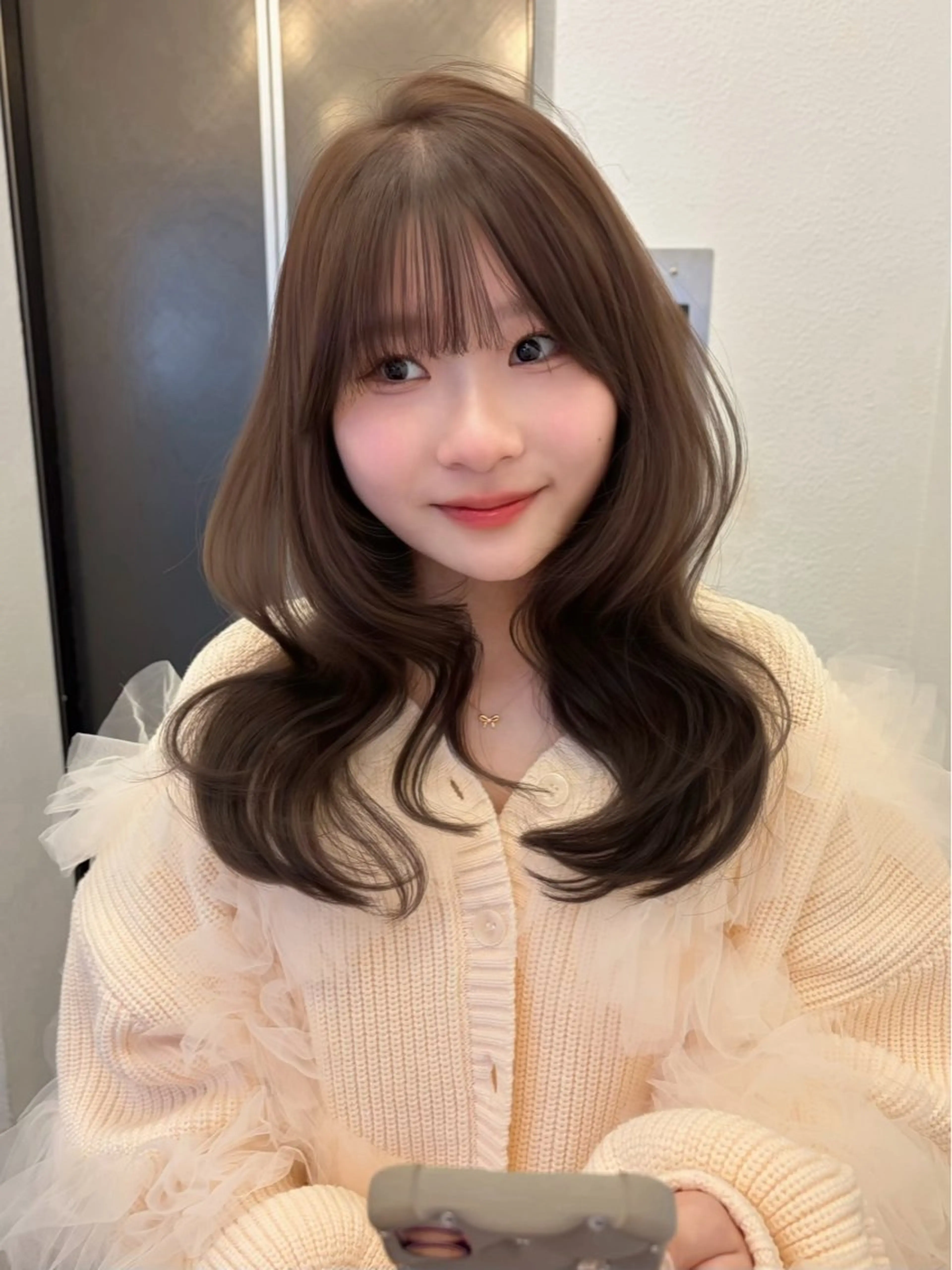 セミロング ハッシュカット レイヤーカット 髙杉 心のヘアスタイル