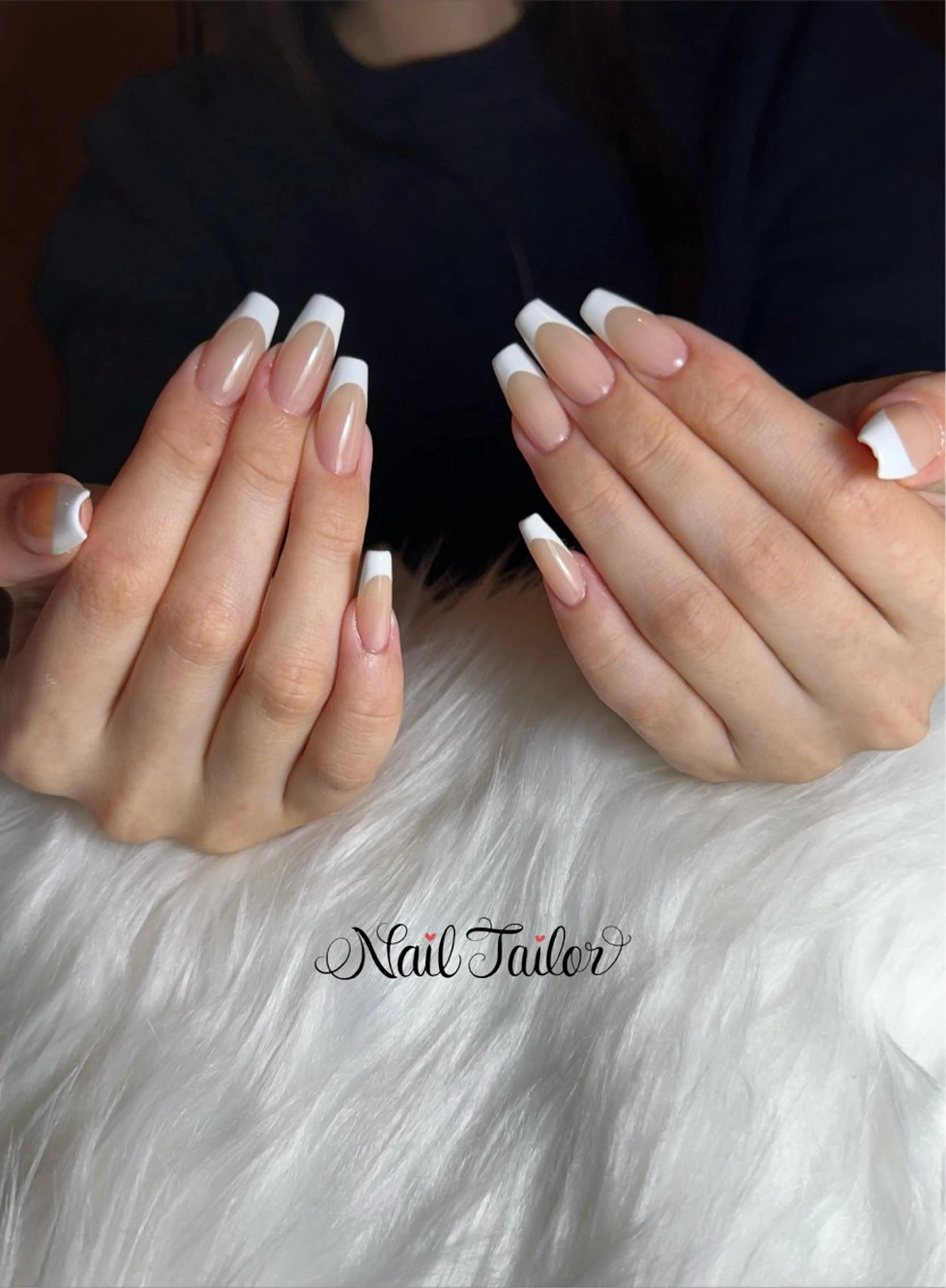 ネイル 長さ出し フレンチネイル ロングネイル オフィスネイル スカルプネイル ハンドネイル 〜Nail Tailor〜　ネイルテイラー所属・NailTailor ネイルテイラーのネイルデザイン