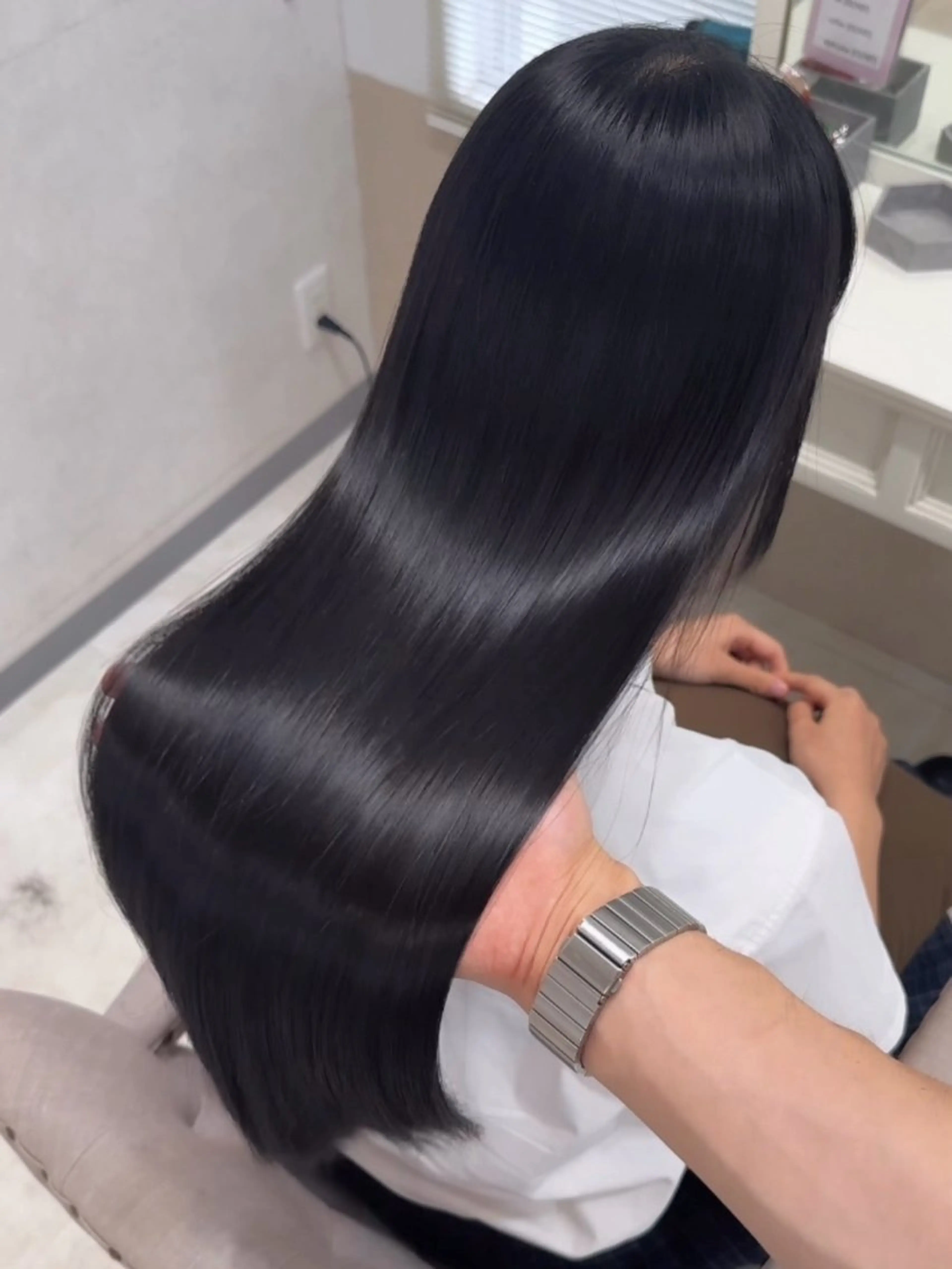 ロング カット 縮毛矯正 トリートメント 髪質改善/縮毛矯正 梅田茶屋町/西尾祐作のヘアスタイル